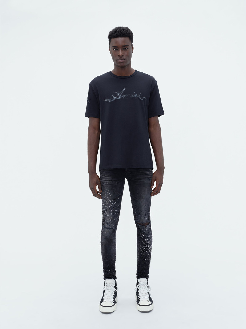AMIRI CRYSTAL SHOTGUN JEAN outlook