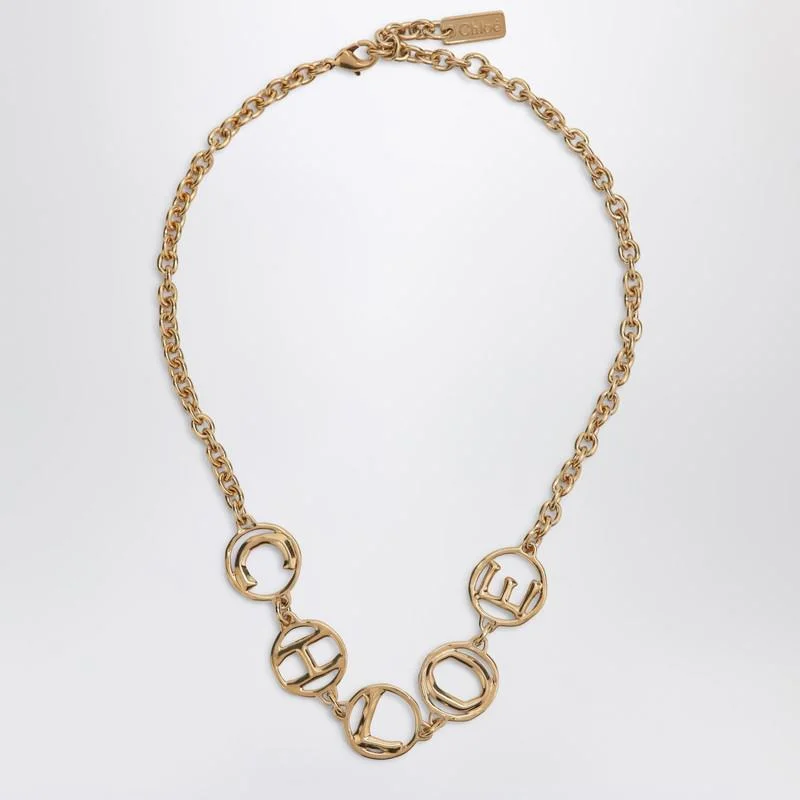 Chloé Chloé Script Vintage Gold Choker - 1
