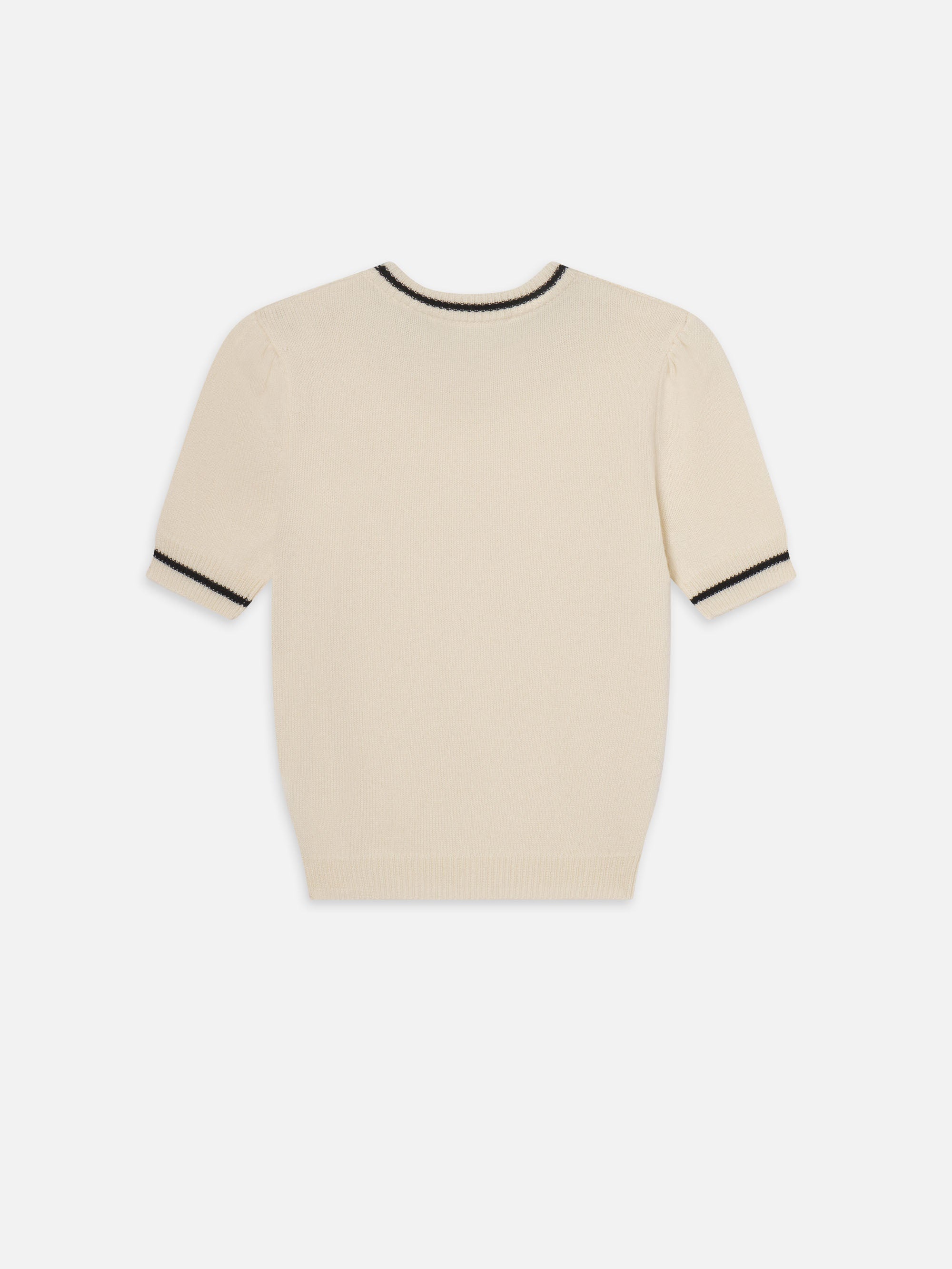 The Cashmere Gathered Sweater in Cream Multi - 3