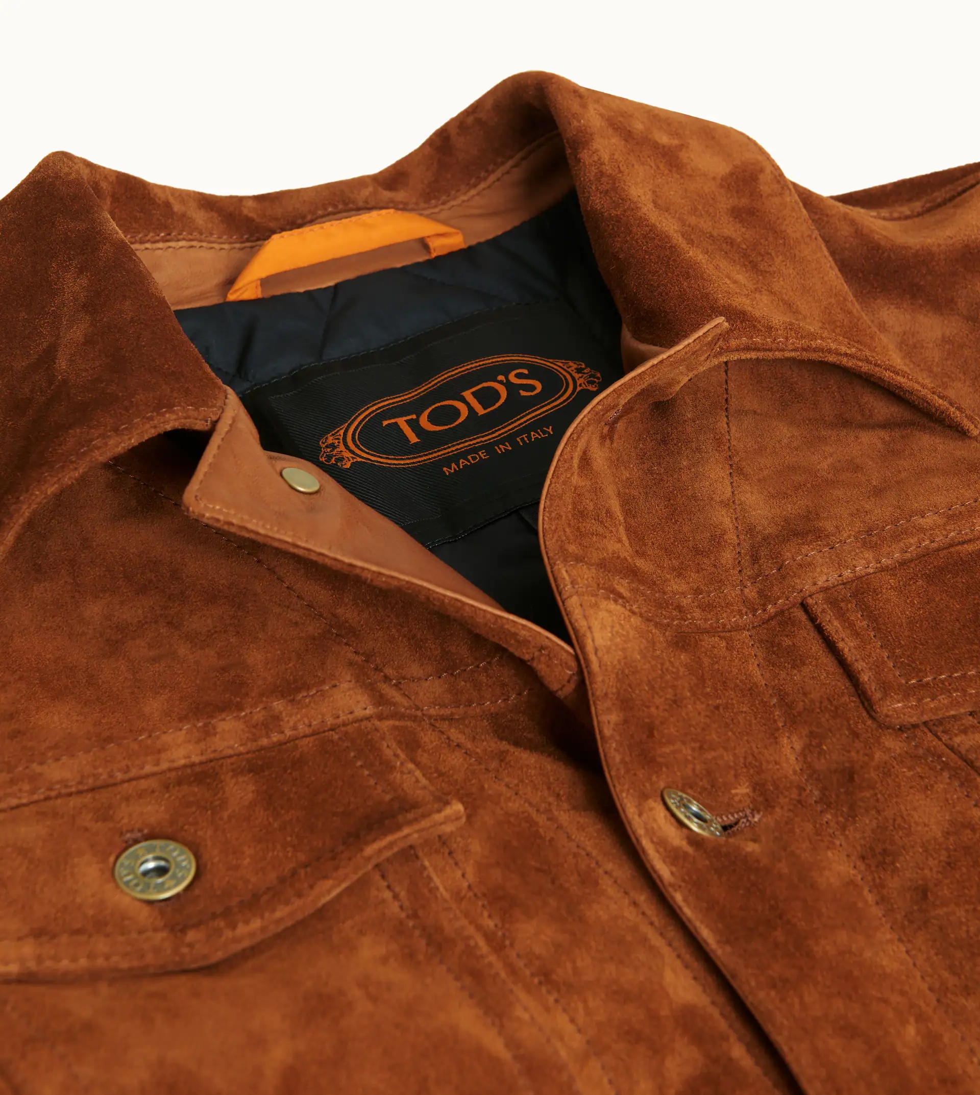 JACKET IN SUEDE - BROWN - 4
