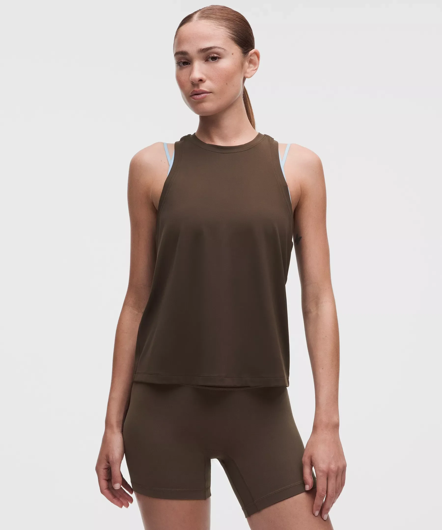Silky High-Neck Yoga Tank Top - 1
