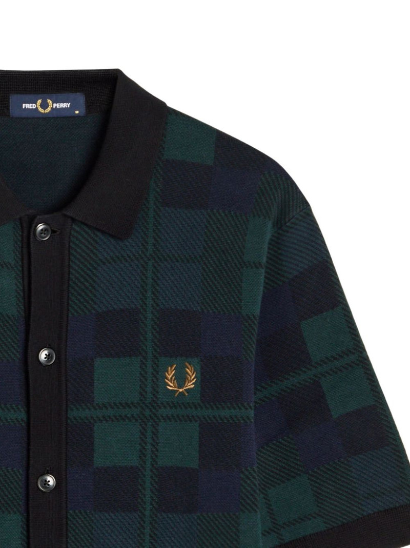 Fred Perry tartan button-up shirt outlook