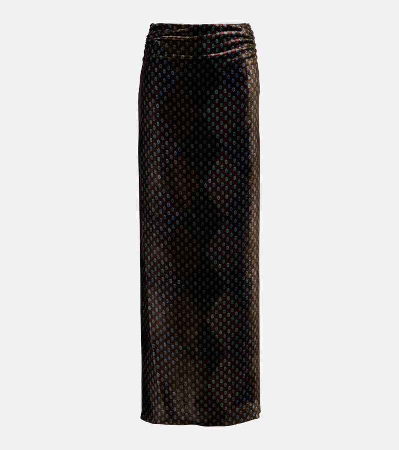 Printed satin maxi skirt 1