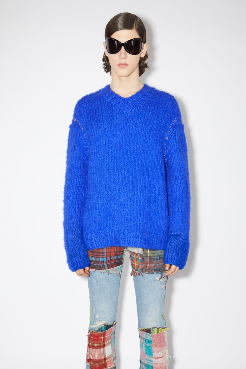 Acne Studios Knitted alpaca mix jumper - Deep blue outlook