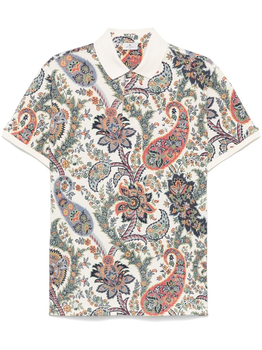 paisley-print polo shirt - 1