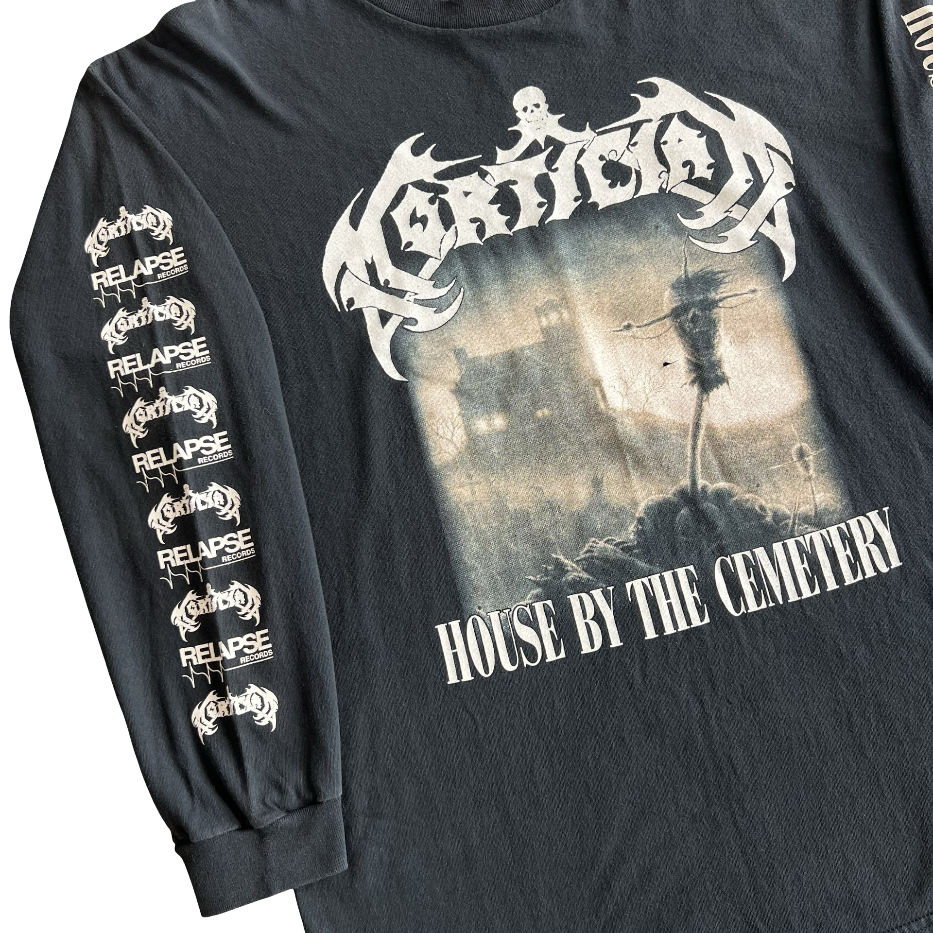 Final Blow - Vintage Mortician "House By The Cemetery" Long Sleeve T-Shirt SZ XL - 3