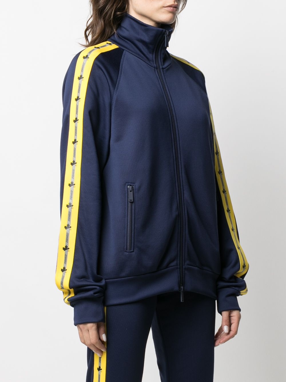 logo tape track jacket - 3