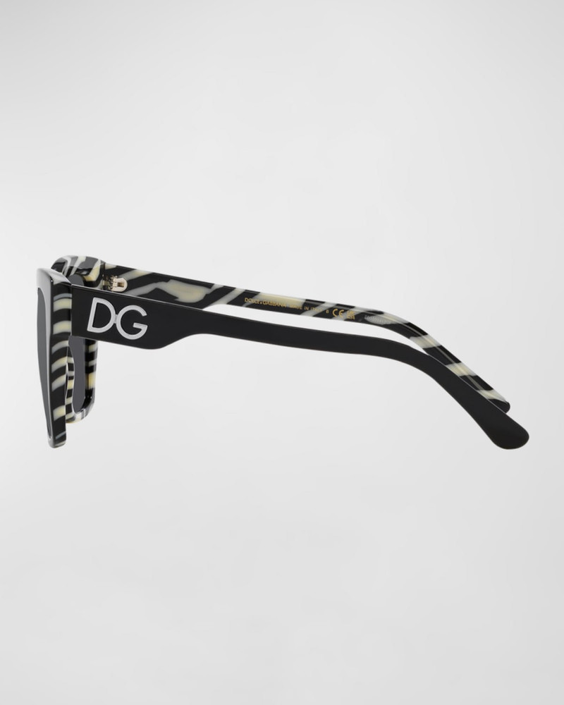 Dolce & Gabbana Mirrored DG Acetate Square Sunglasses outlook
