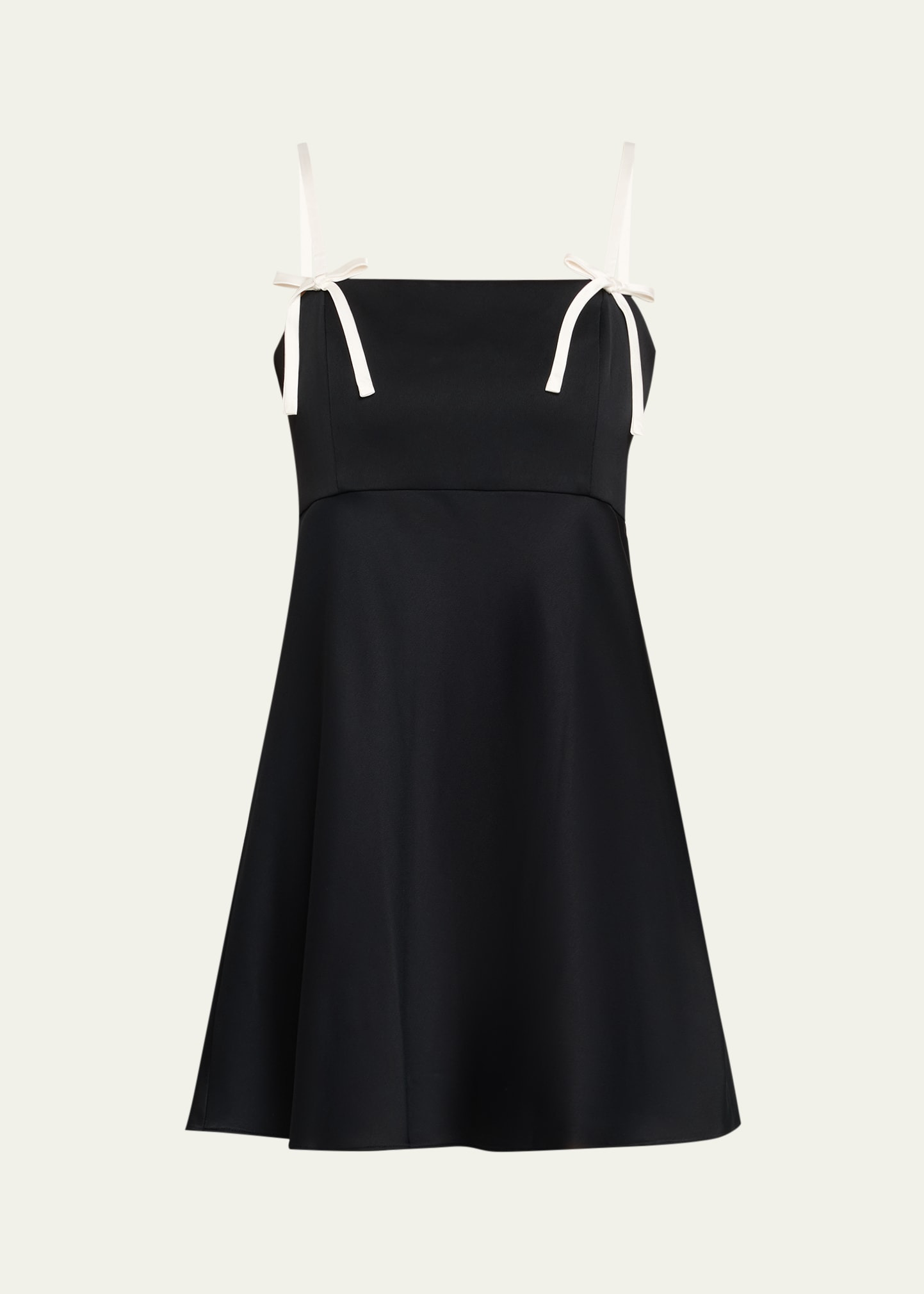 Morgan Babydoll Bow Detail Mini Dress - 1