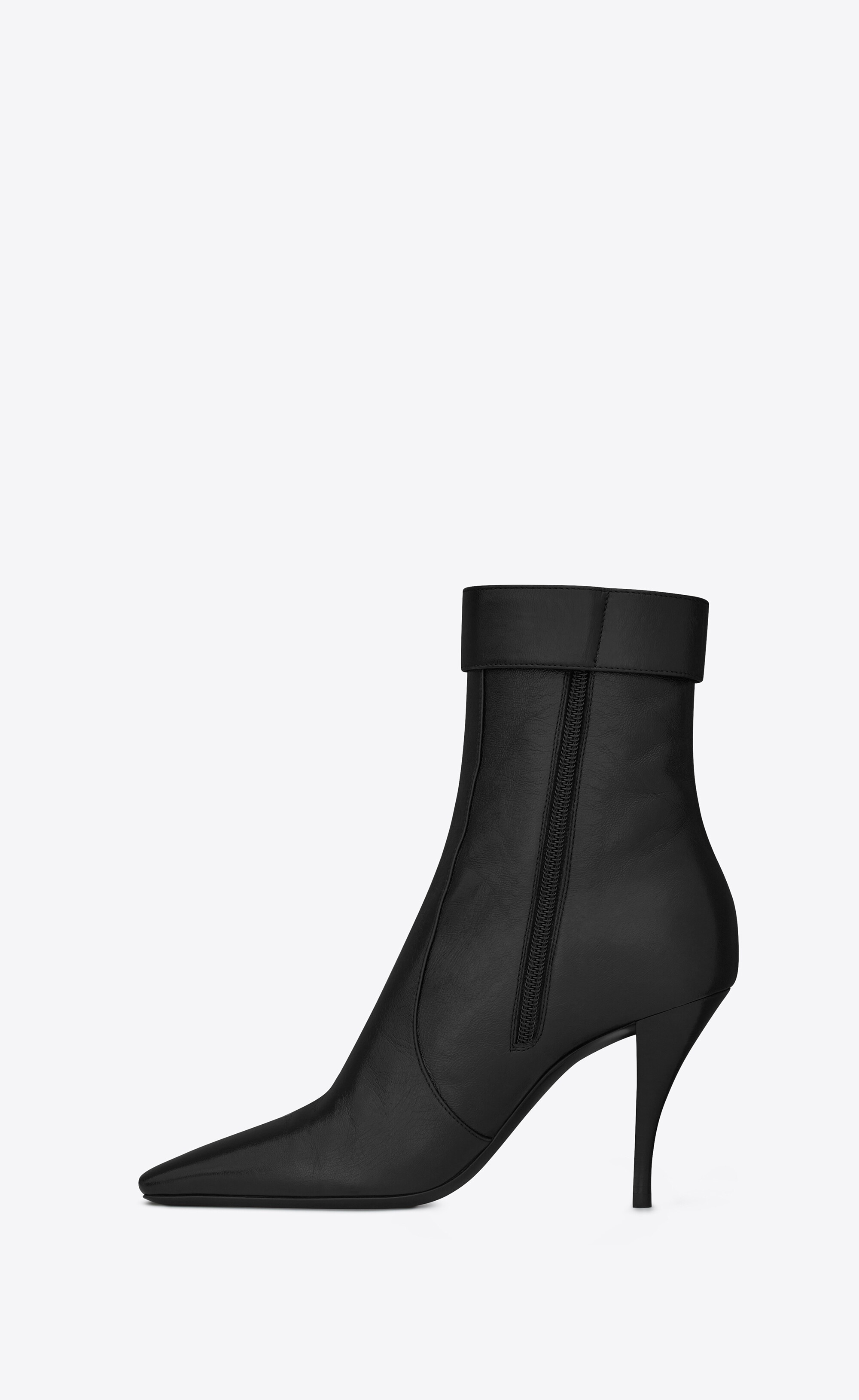 Saint Laurent ◆ Jill Booties In Vintage Leather SAINT LAURENT jill booties in vintage leather | REVERSIBLE