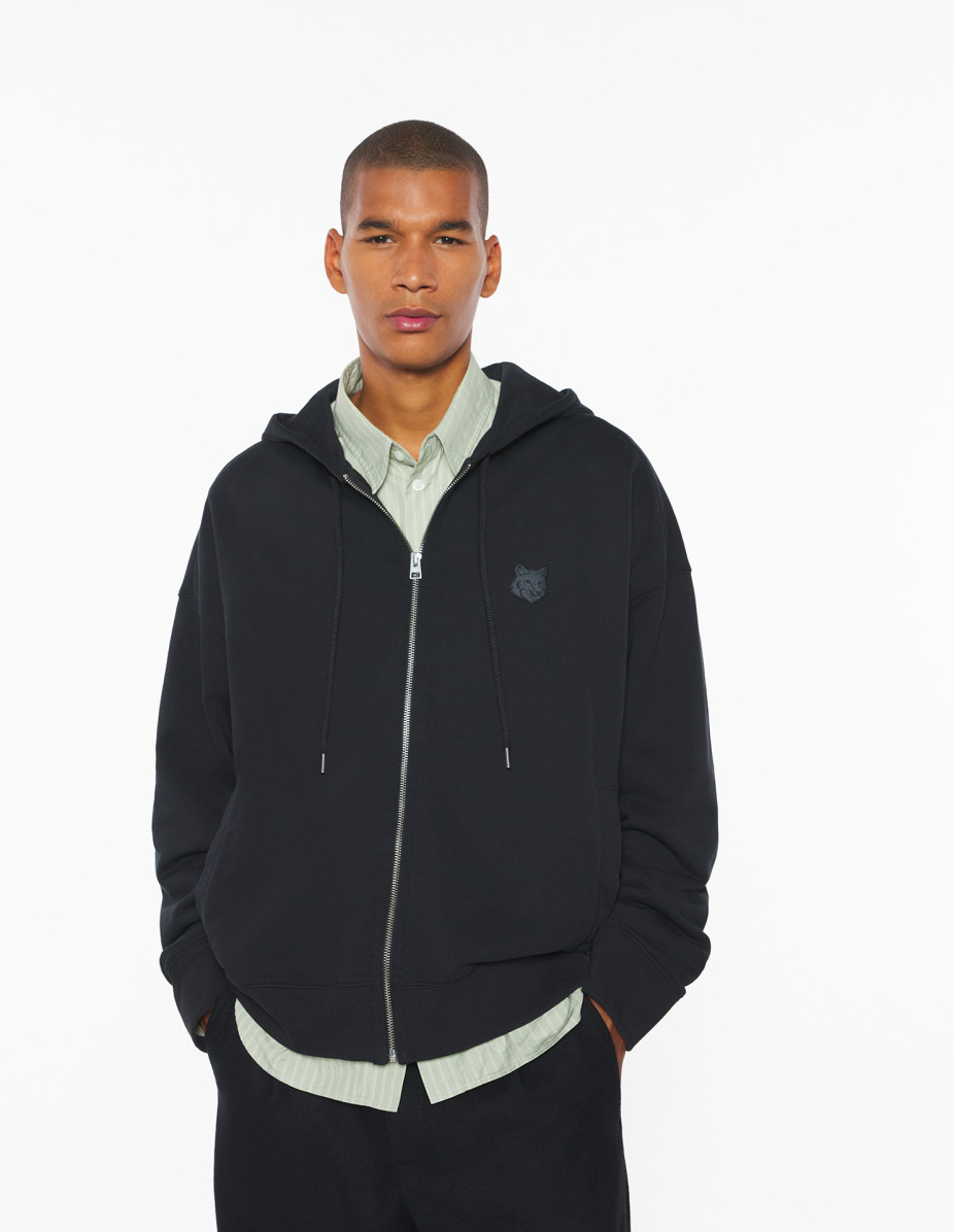 FOX HEAD ZIPPED OVERSIZE HOODIE - 3
