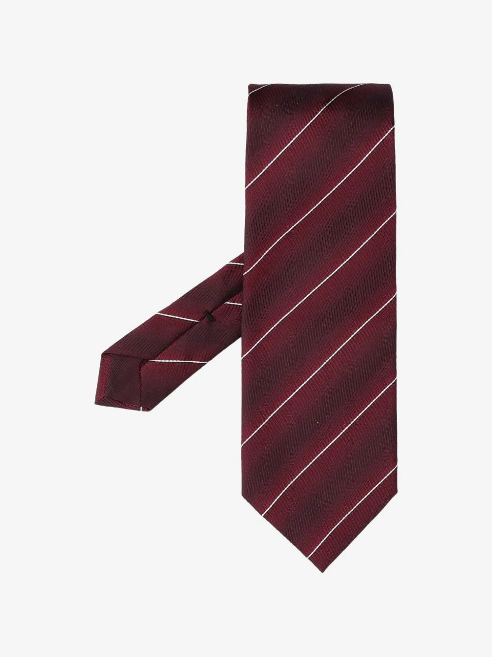 diagonal-stripe silk tie - 1