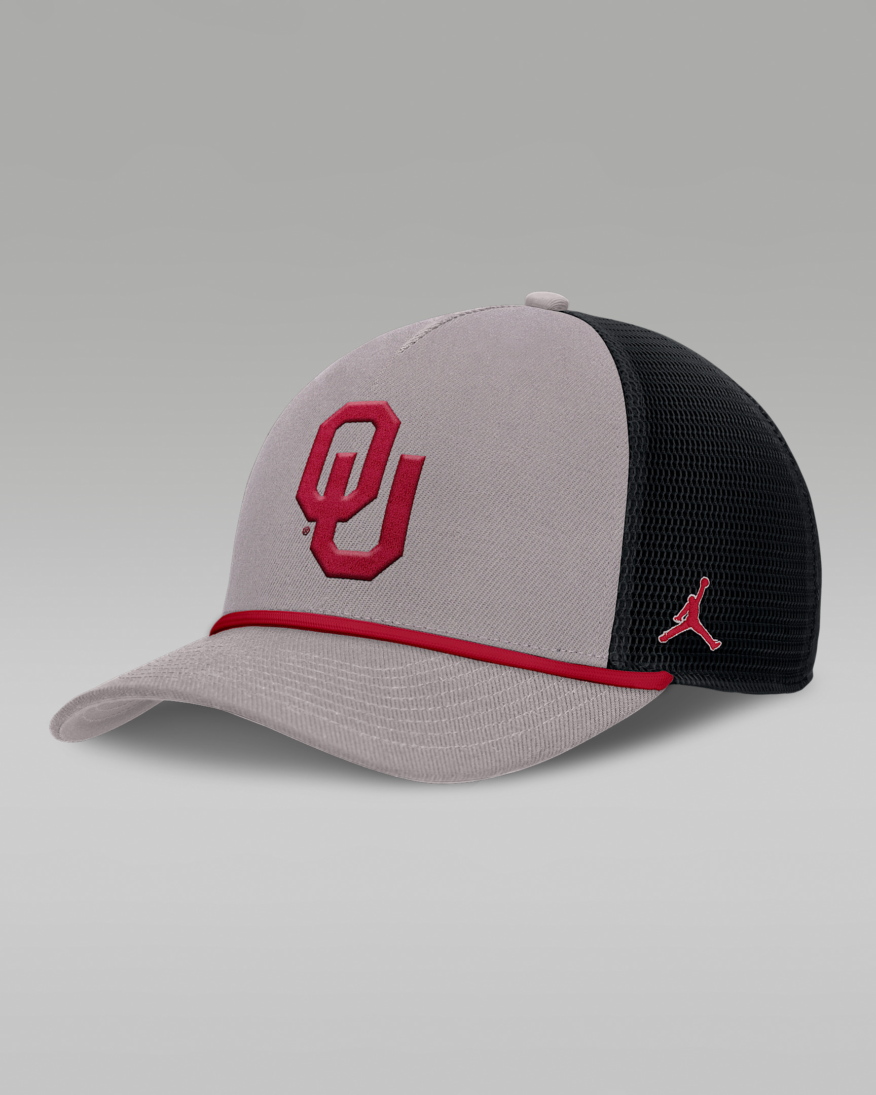 Oklahoma Primetime Rise Men's Jordan Brand College Trucker Adjustable Hat - 1