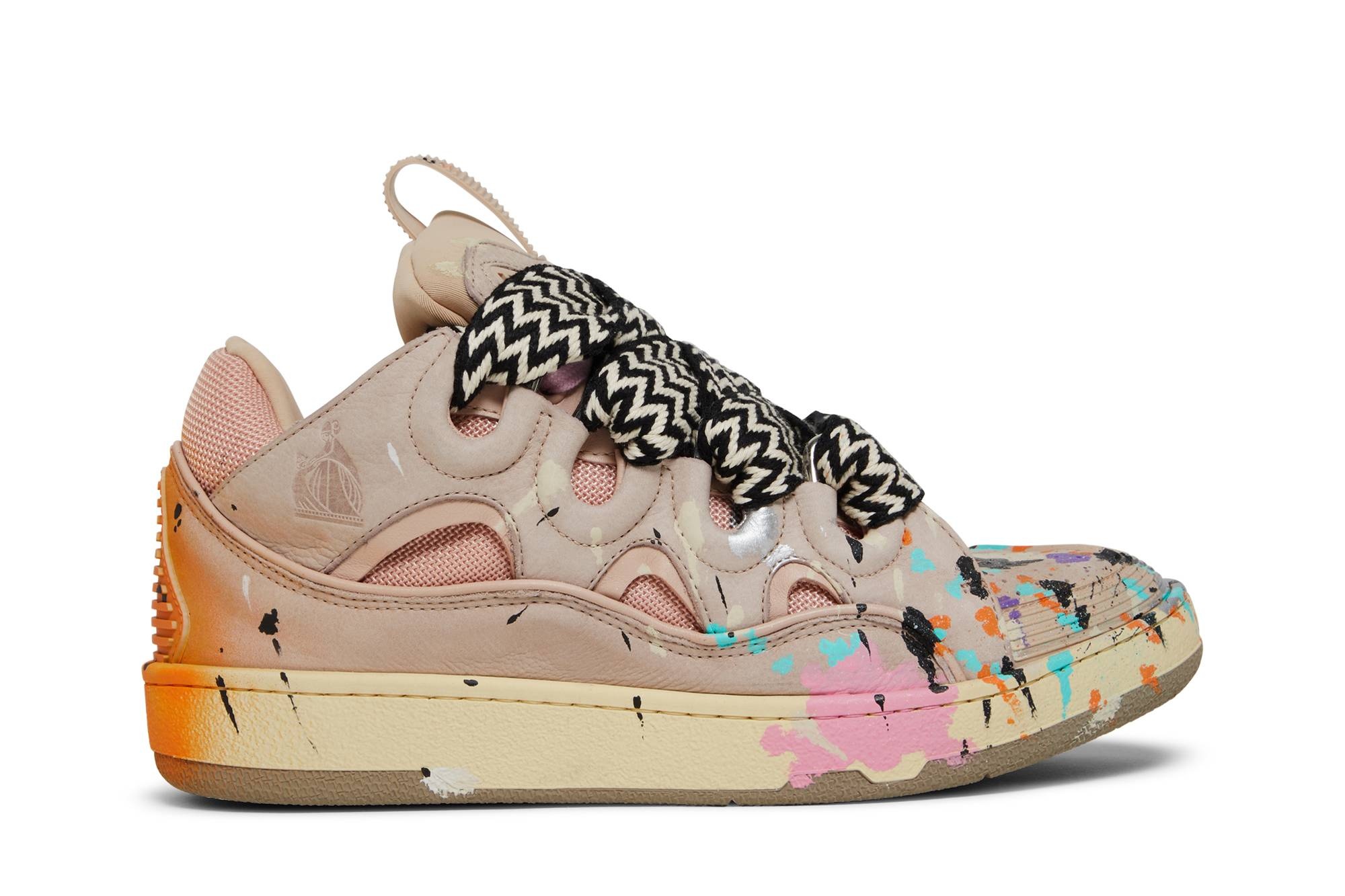 Gallery Dept. x Lanvin Wmns Curb Light Sneakers 'Paint Drip - Pale Pink' - 1