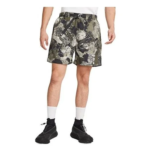 Nike ACG Color Block Pattern Lacing Casual Shorts Khaki Green DN3950-325 - 1