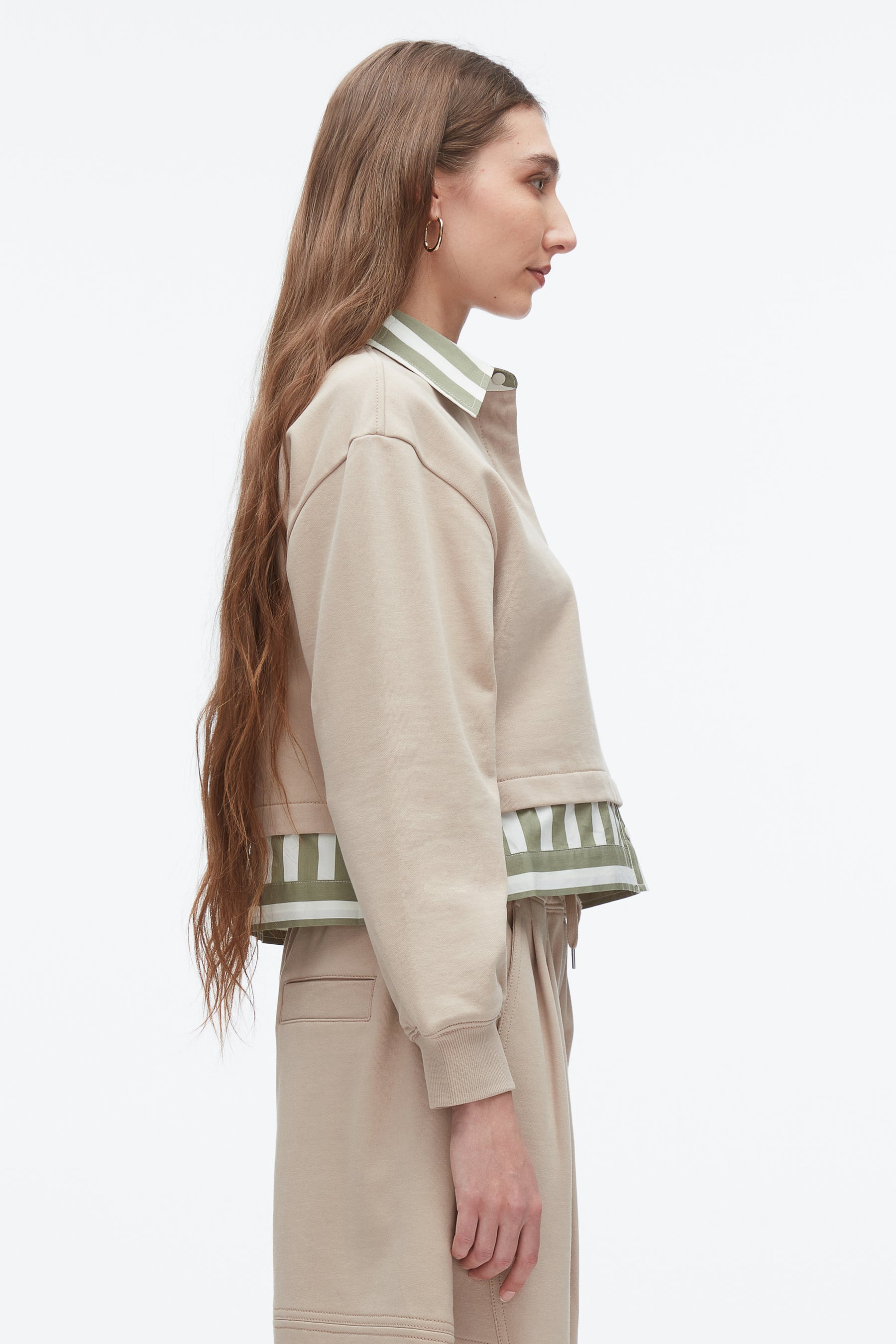 Cropped Polo With Stripe Combo - 4