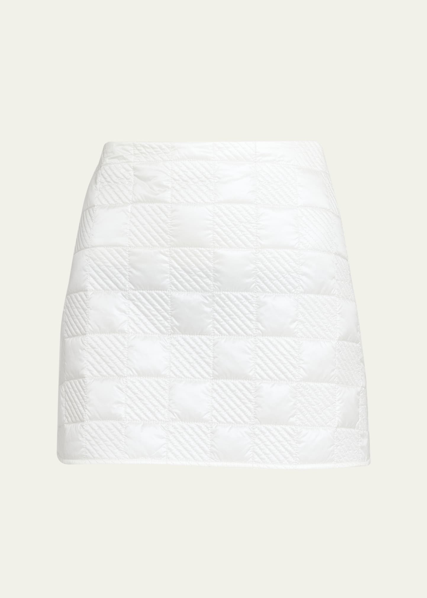 Checkerboard Quilted Mini Skirt - 1