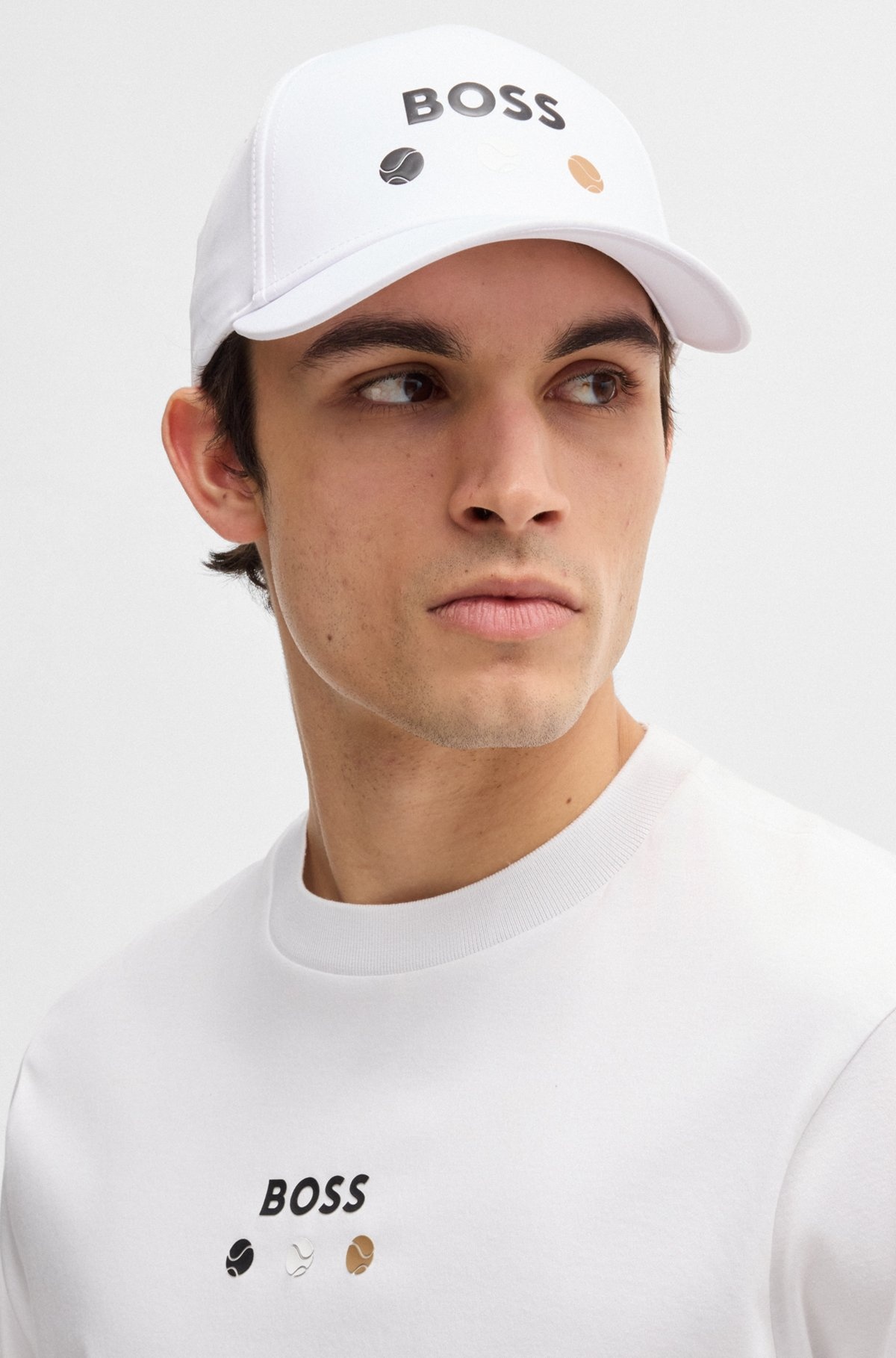 LOGO-DETAILED CAP IN STRETCH NYLON - 4