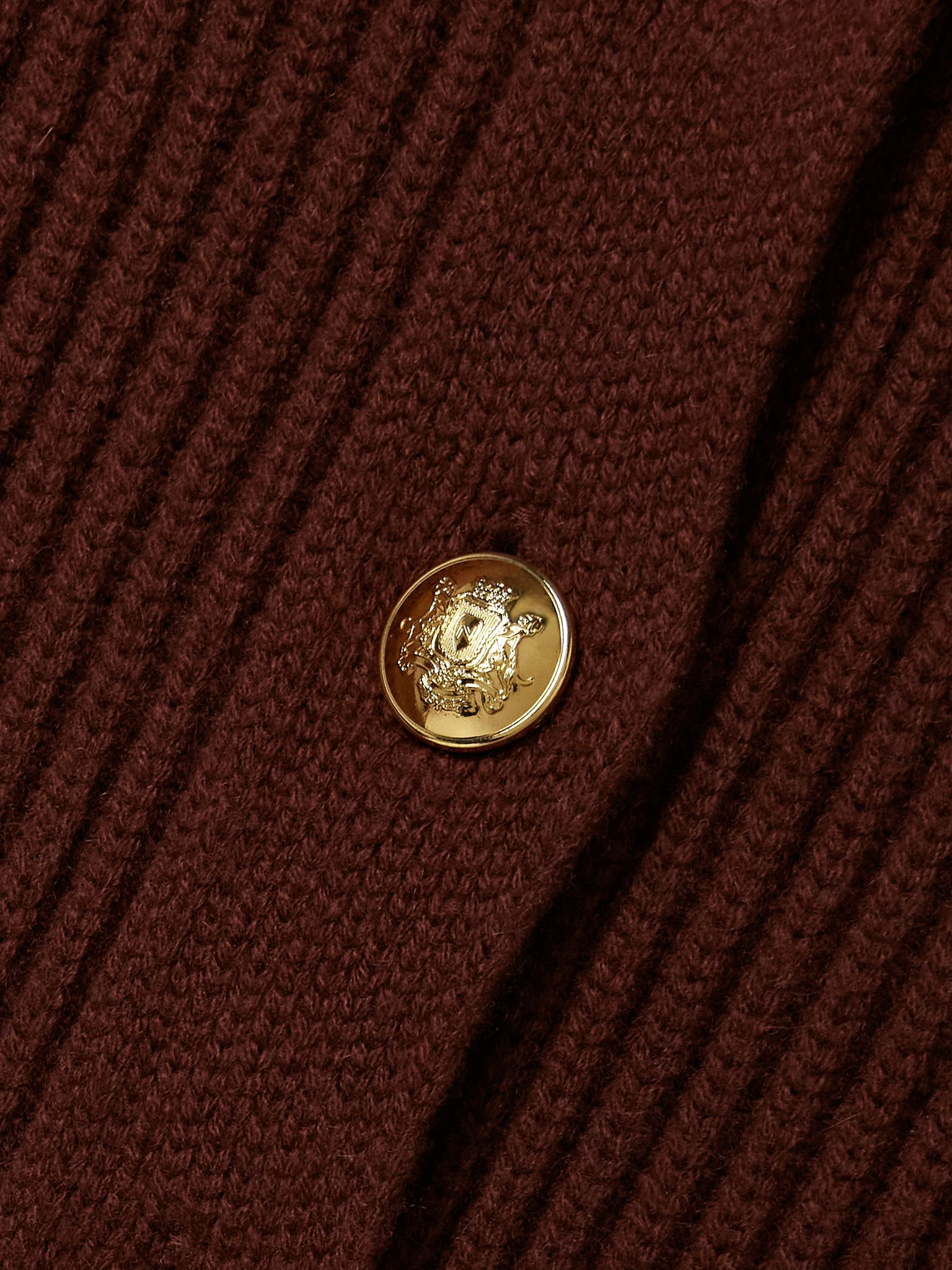 Deryl ribbed cashmere cardigan Brick - 5