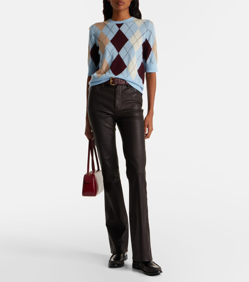 FRAME Reboot Crop leather bootcut pants outlook