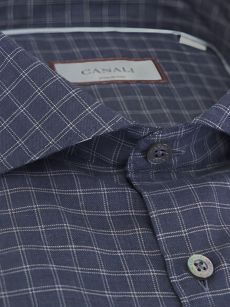 Canali checked buttoned shirt outlook