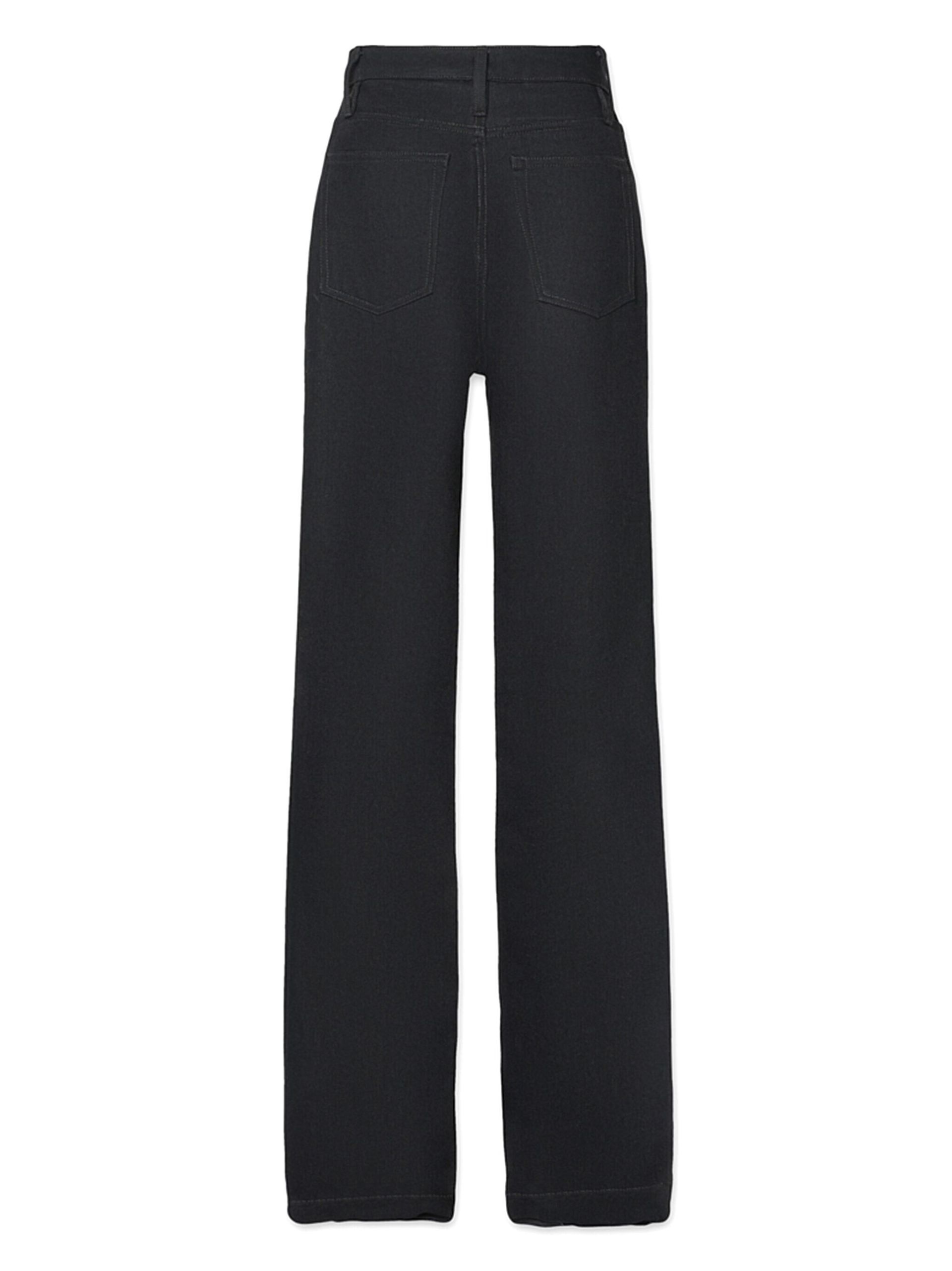 Black  Slim Stacked Straight-Leg Jeans - 6