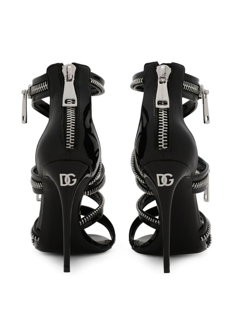 zip-detail 105mm sandals - 3