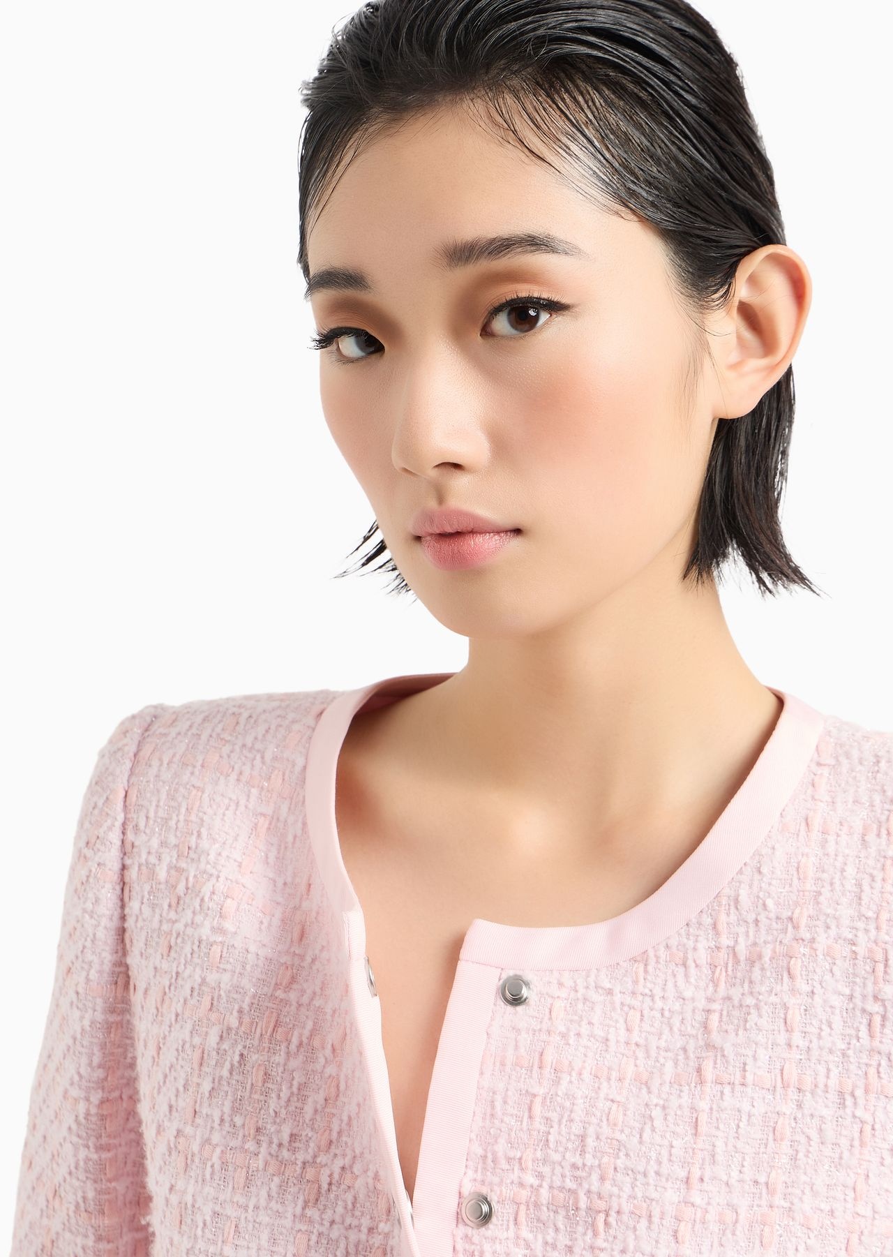 Lurex tweed single-breasted jacket - 5