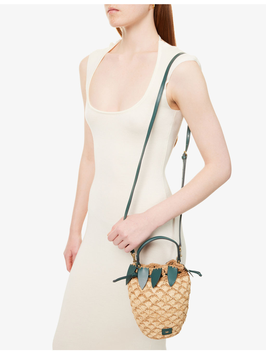 Pineapple Raffia Cross-Body Bag - 6