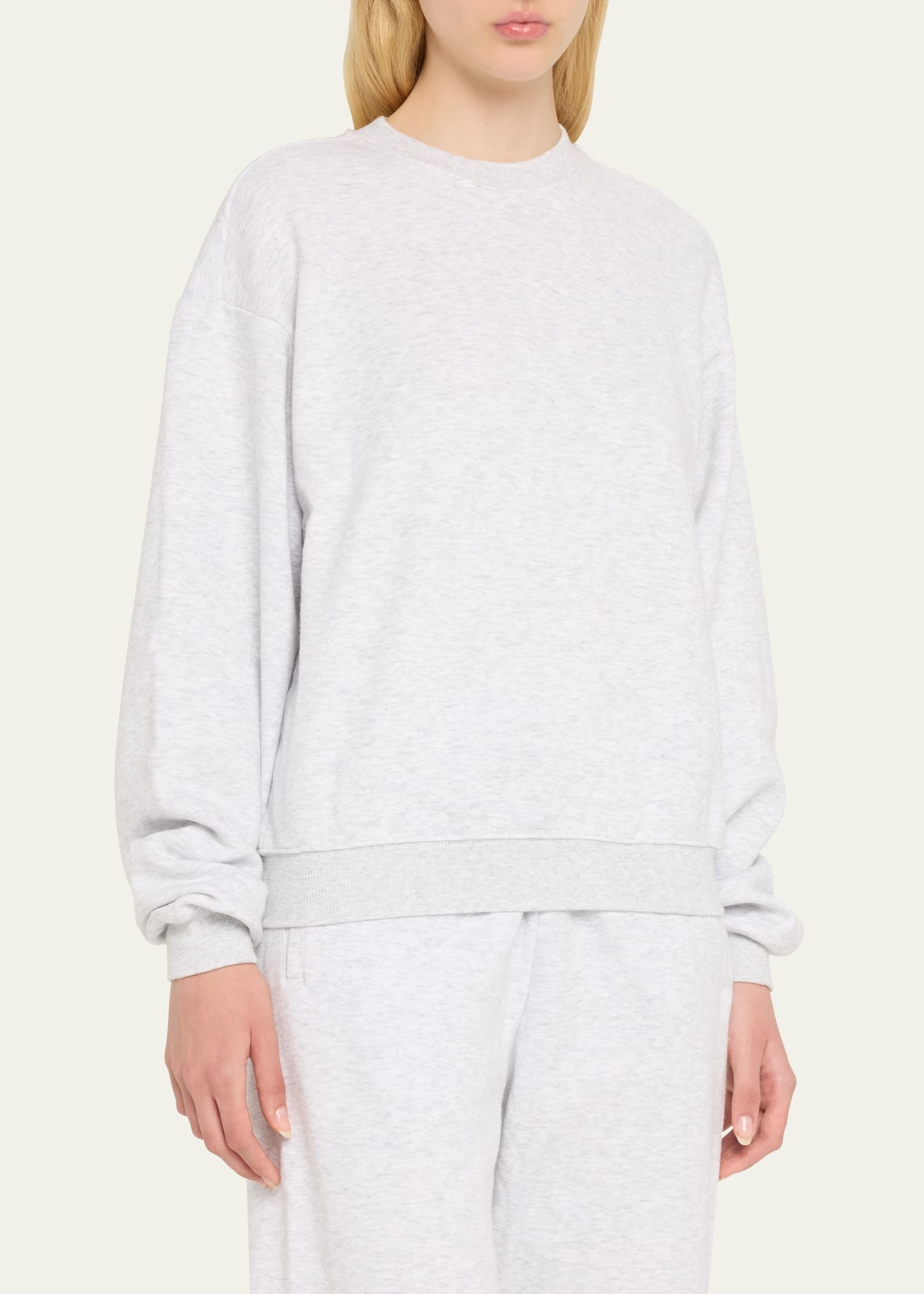 Cotton Fleece Crewneck Pullover - 4