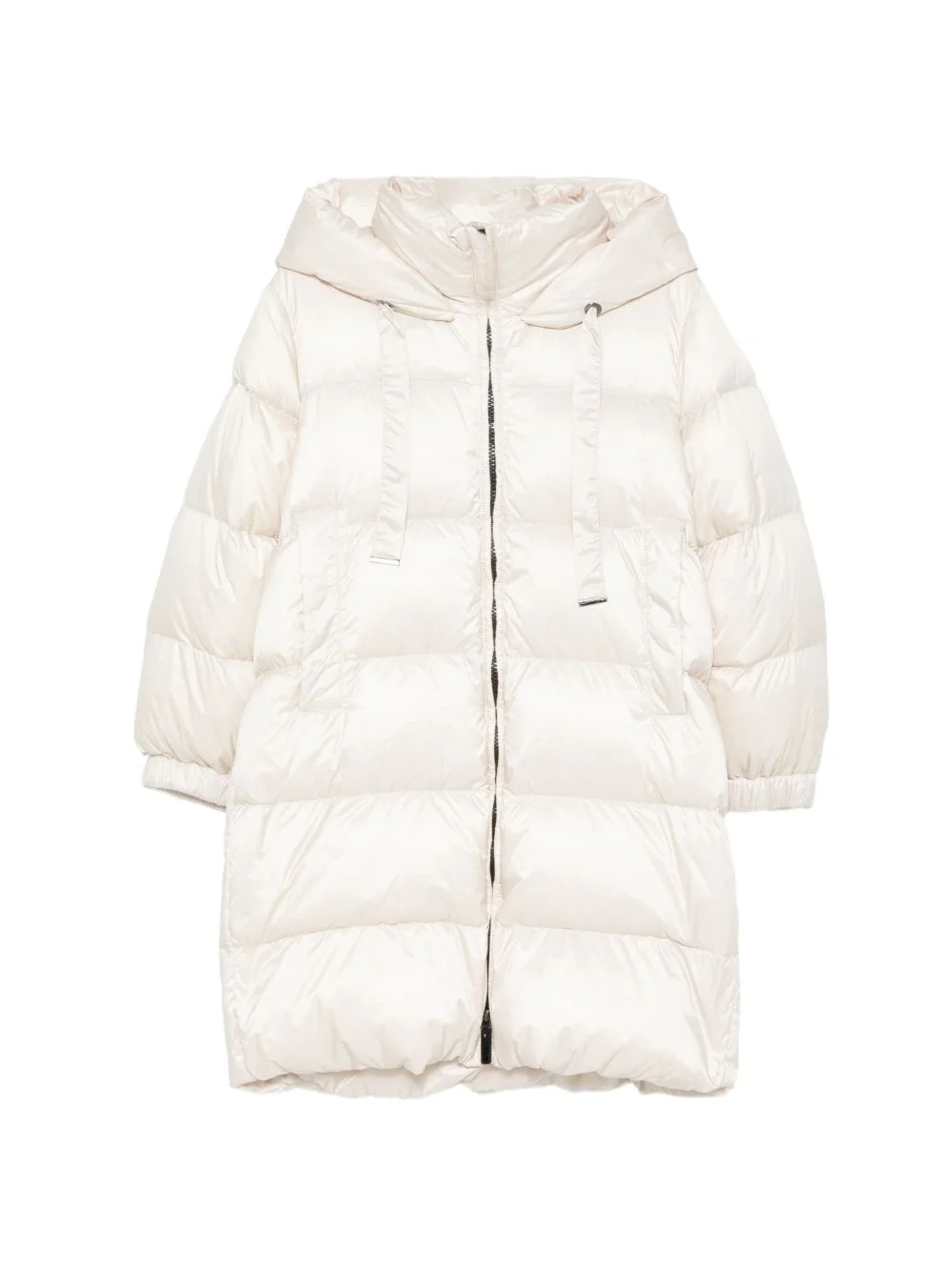 zip-up quilted coat - 1