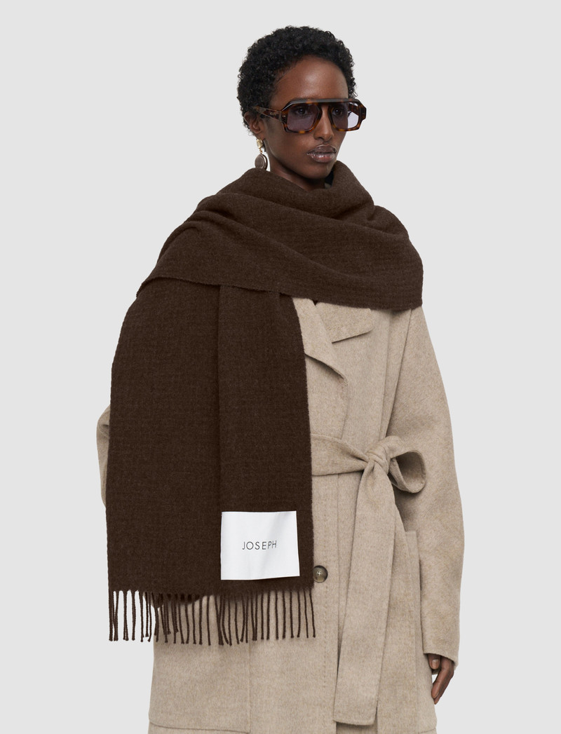 JOSEPH Flora Waffle Wool Scarf outlook
