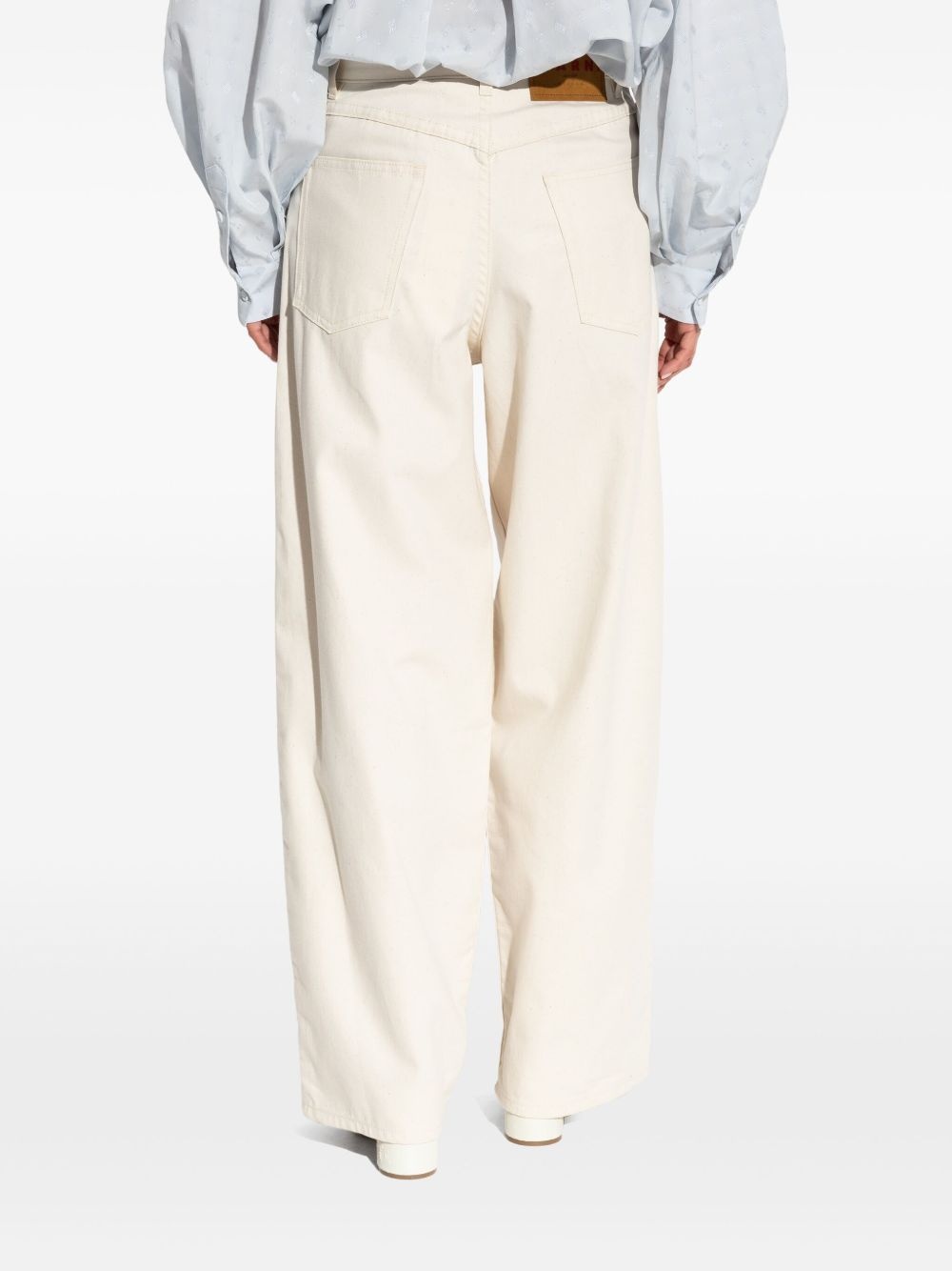 embroidered wide-leg jeans - 4