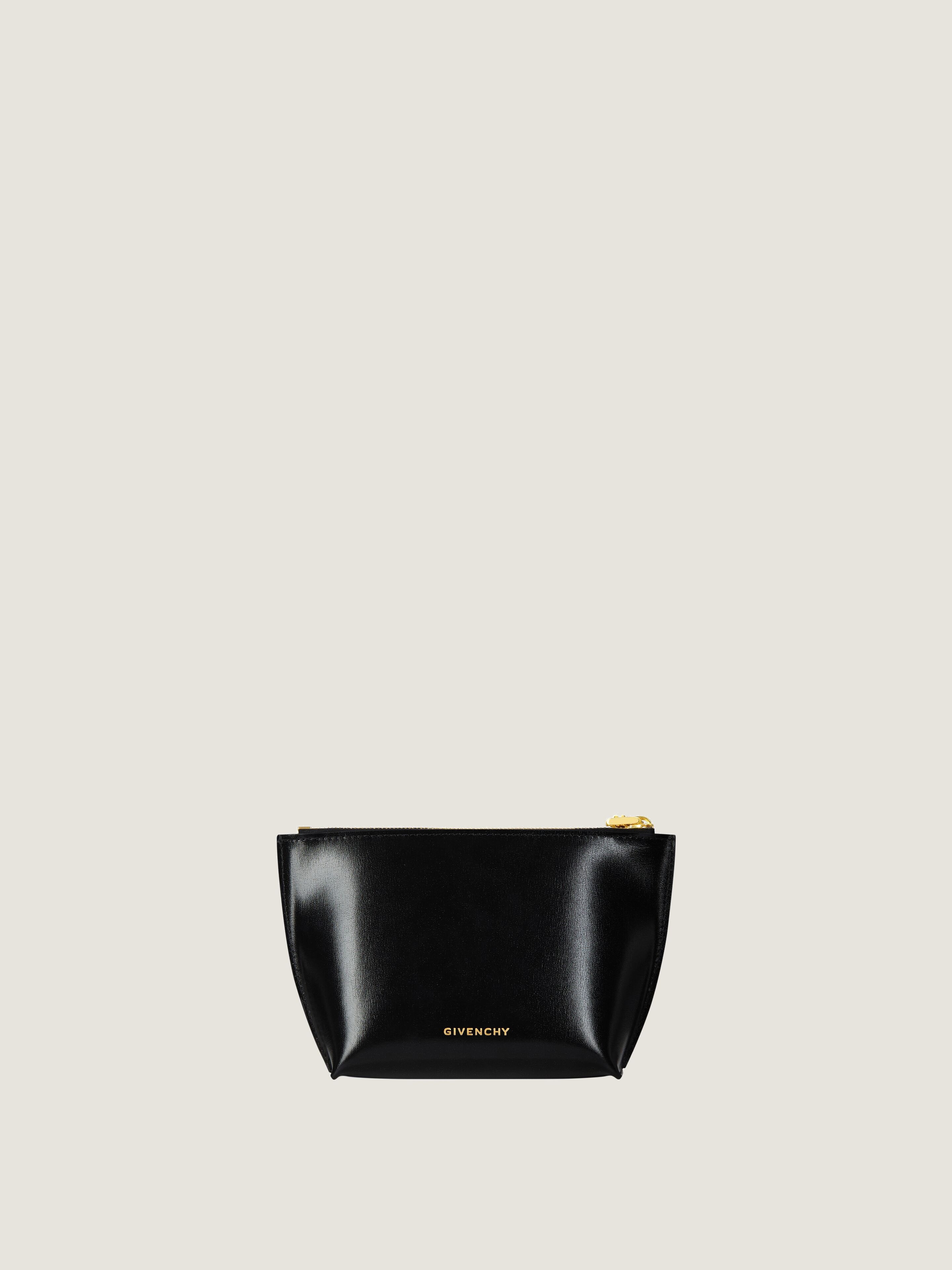 SMALL 4G LIQUID POUCH IN BOX LEATHER WITH CHAIN - 2