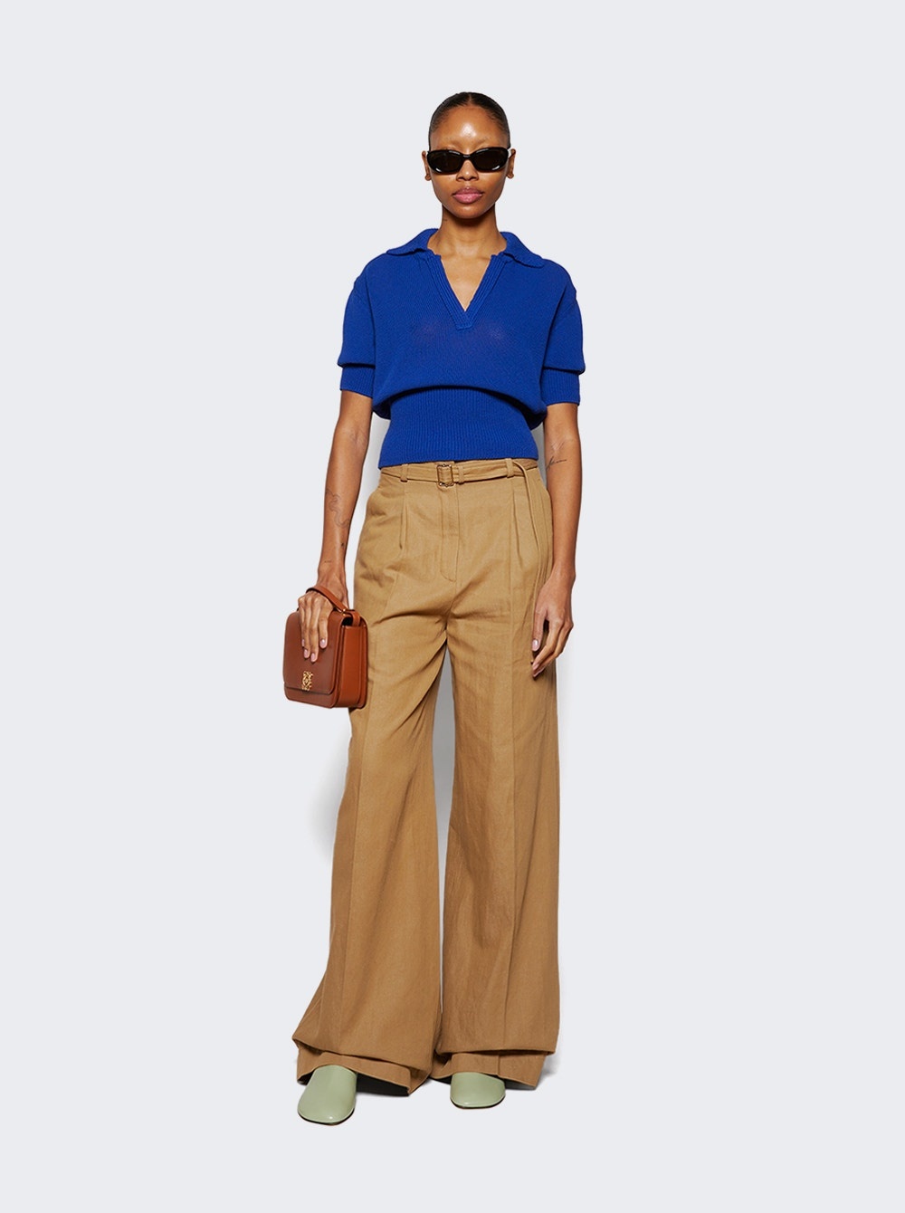 Reeve Cropped Polo Cobalt - 2