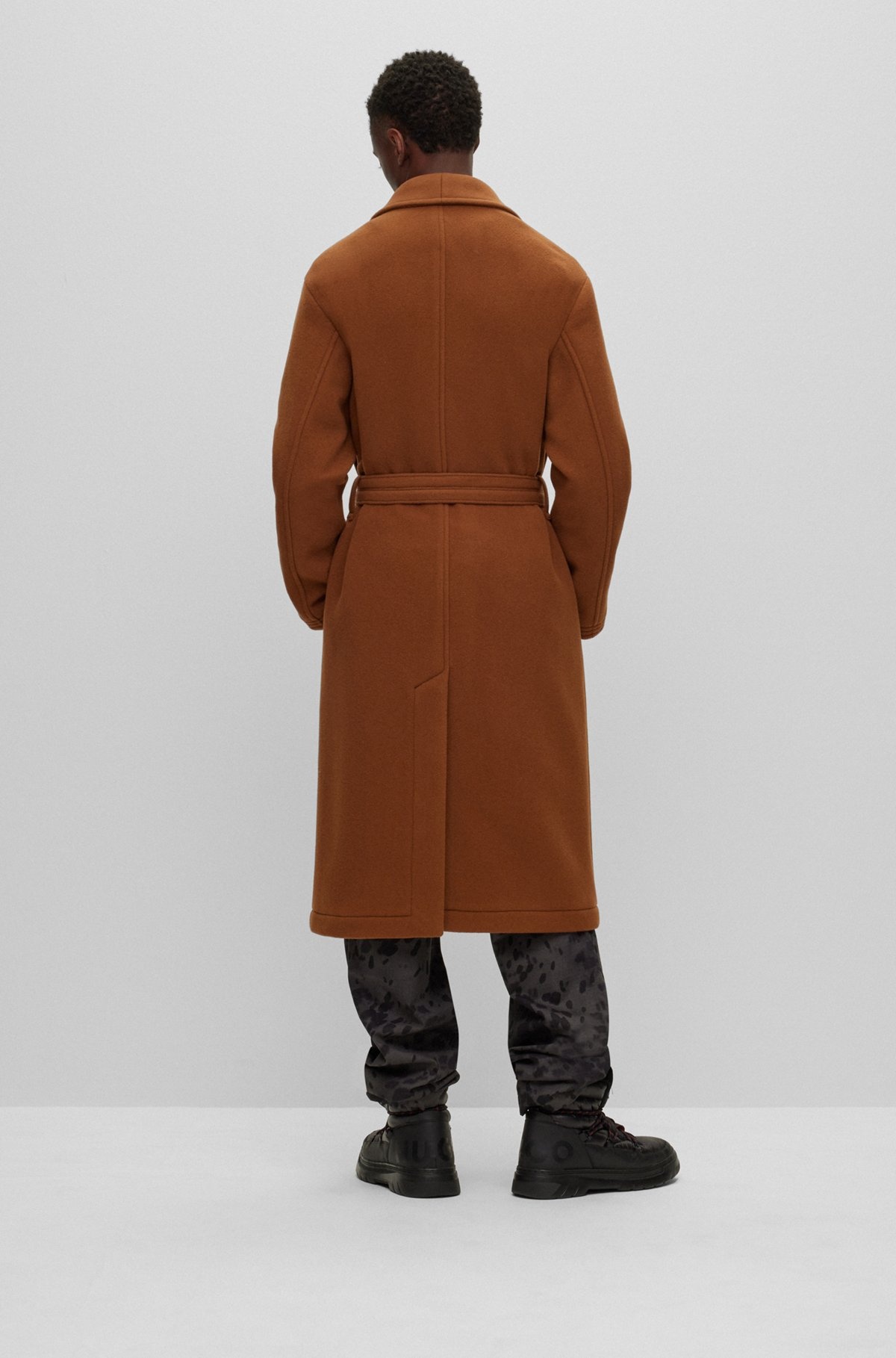 REGULAR-FIT COAT IN A WOOL BLEND - 4