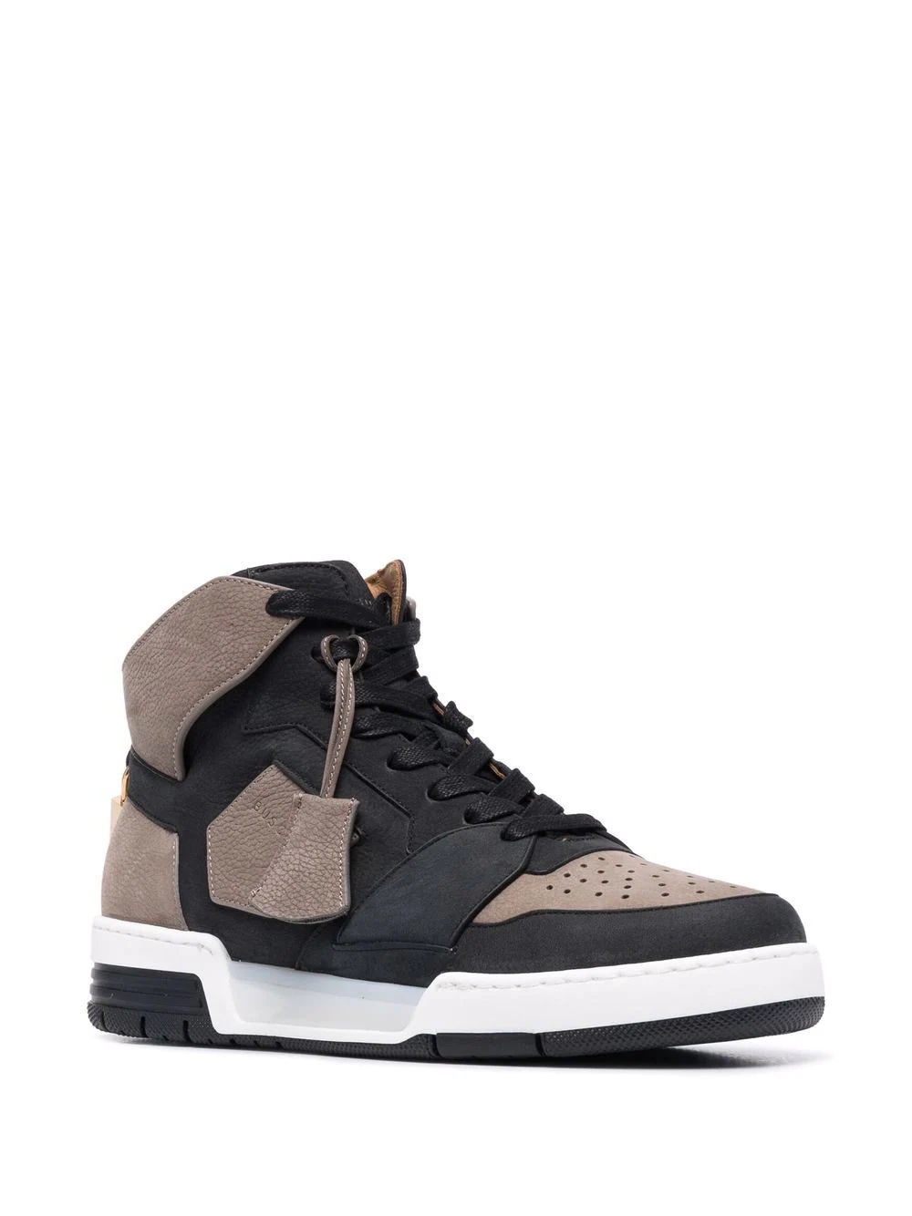 panelled high-top sneakers - 2