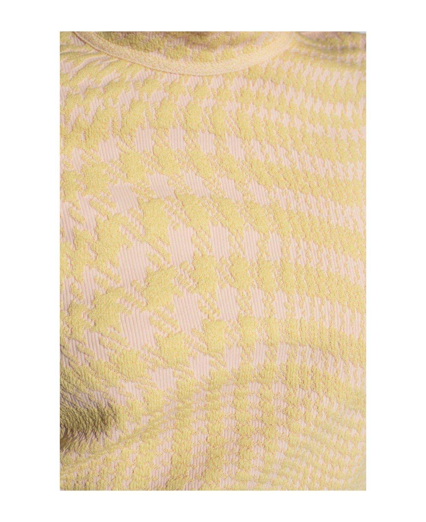 Warped Houndstooth Jacquard High-neck Jumper - 2