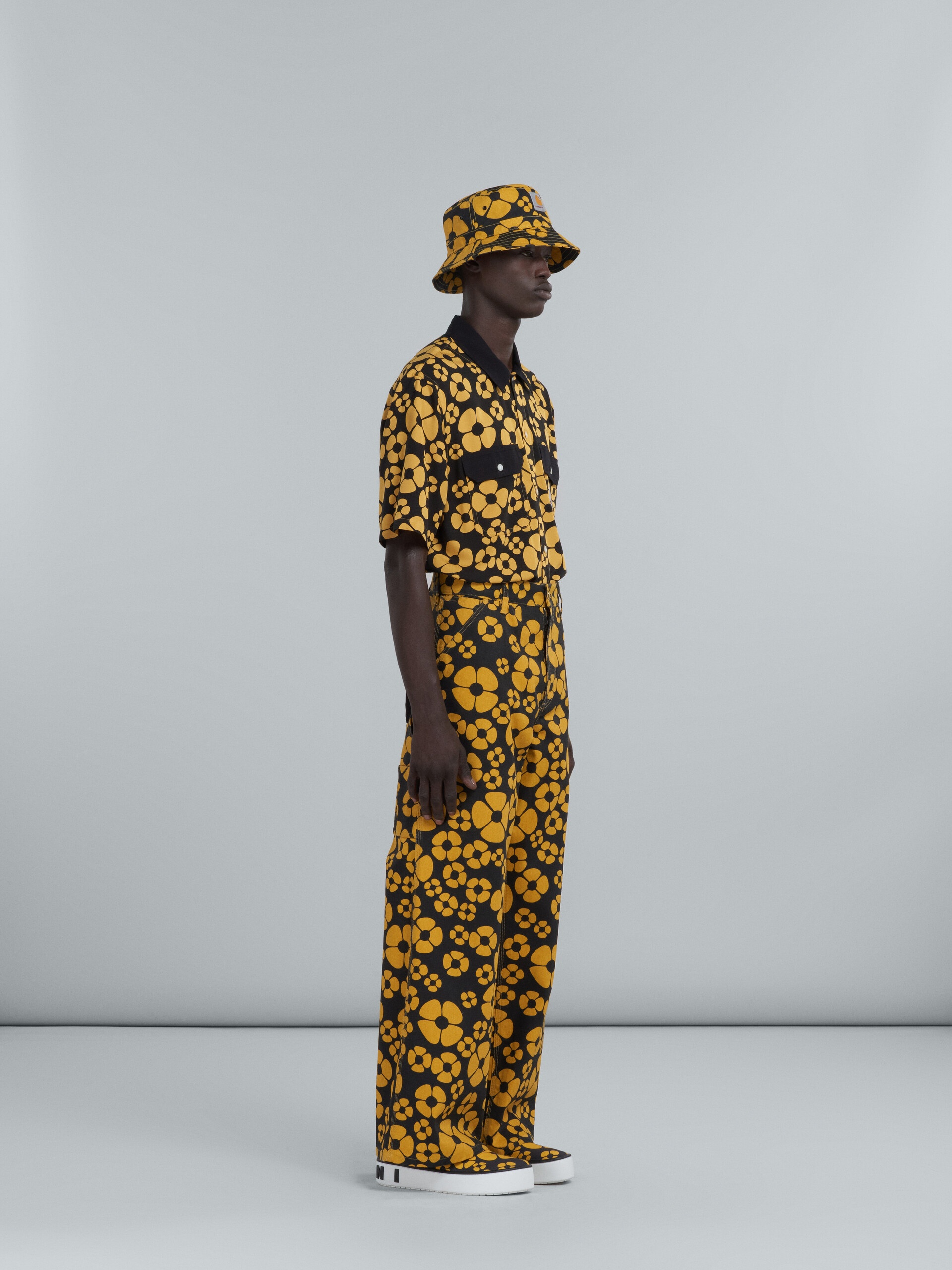 MARNI X CARHARTT WIP - YELLOW FLORAL TROUSERS - 5