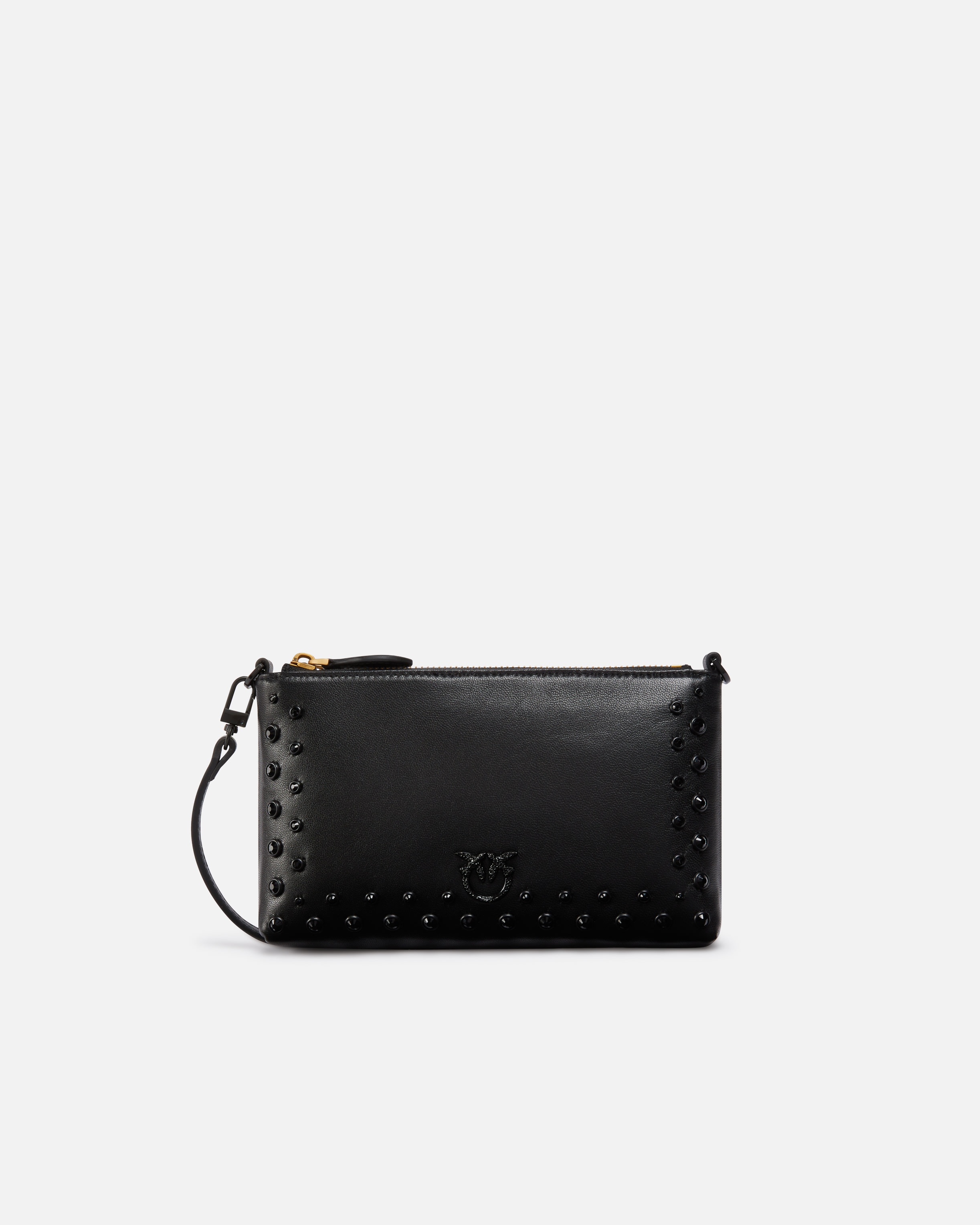 LAMINATED EVENING CROSSBODY BAG WITH RHINESTONES - 1