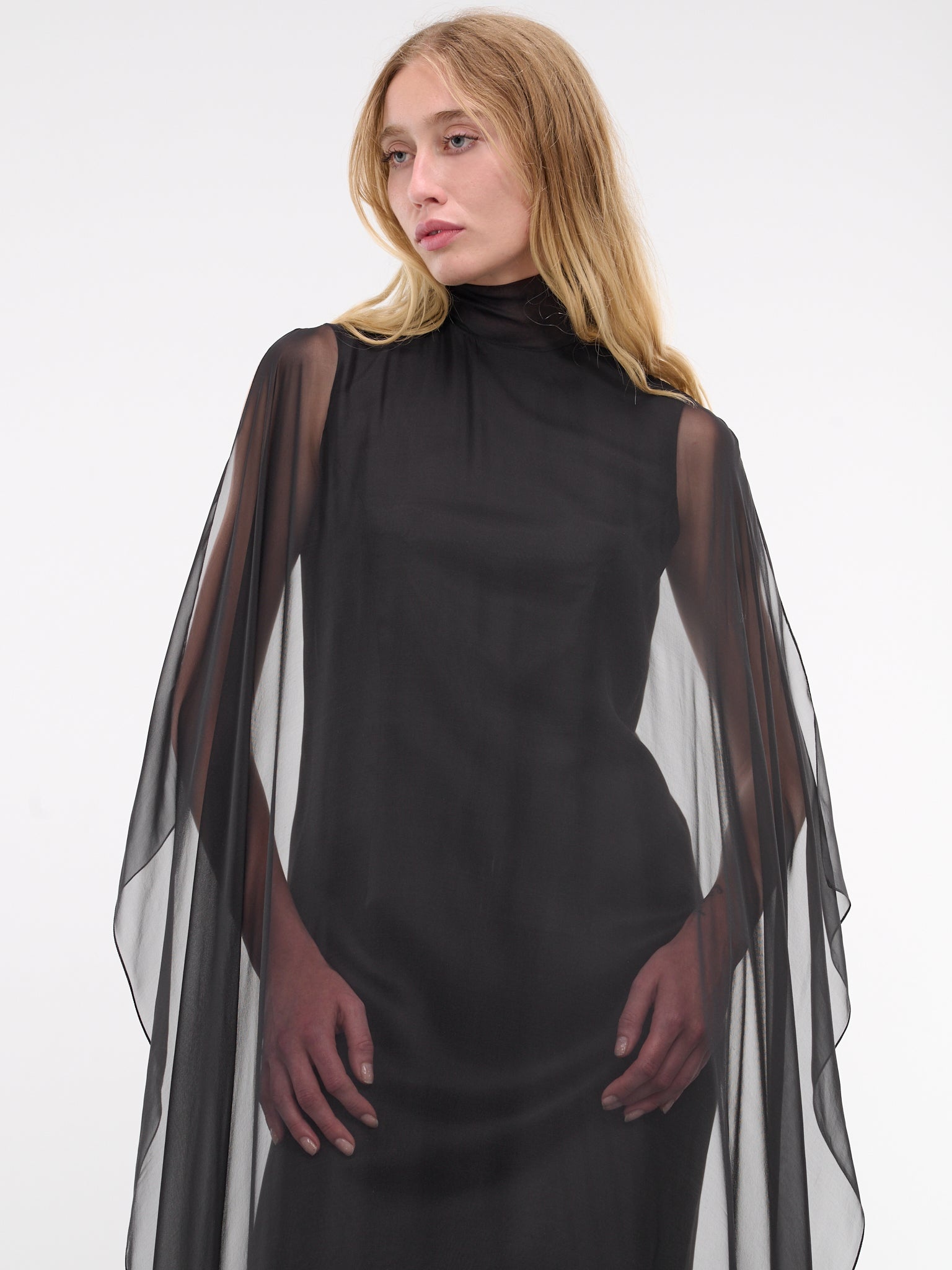 Draped Silk Dress - 5