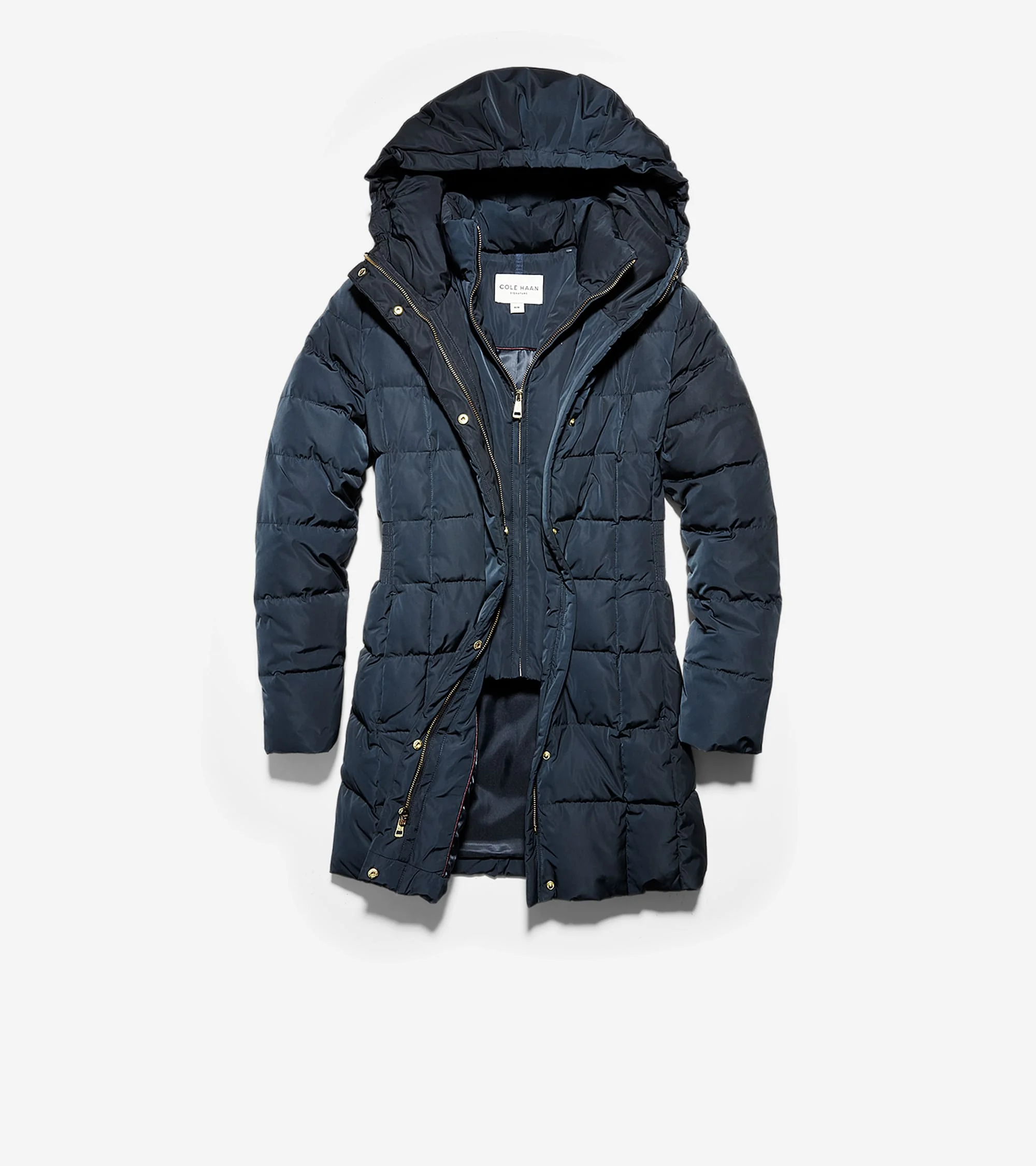 Women's 32" Signature Hooded Taffeta Down Coat - 1