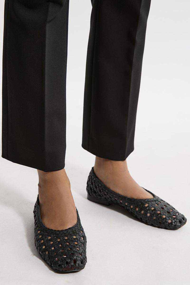Leather Woven Ballet Pump 1