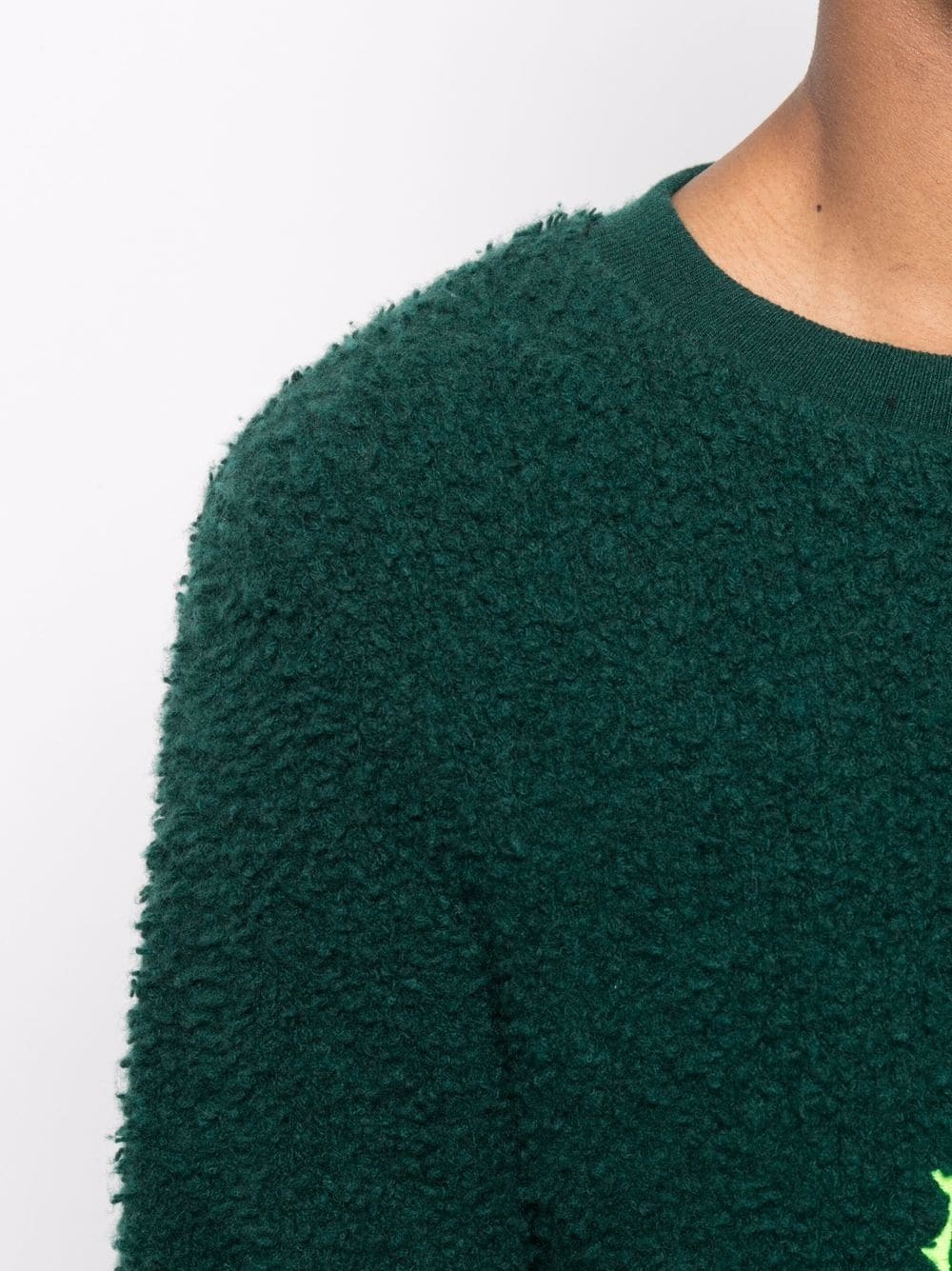 embroidered textured jumper - 6