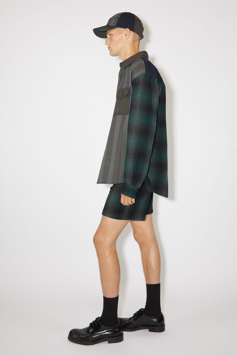 Patchwork shirt - Blue/green 4