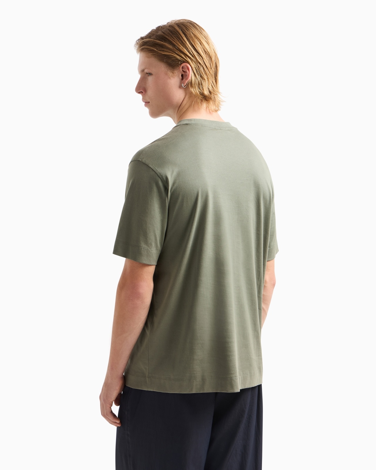 ASV JERSEY T-SHIRT WITH CONTOURED EAGLE FLOCKED PRINT - 3