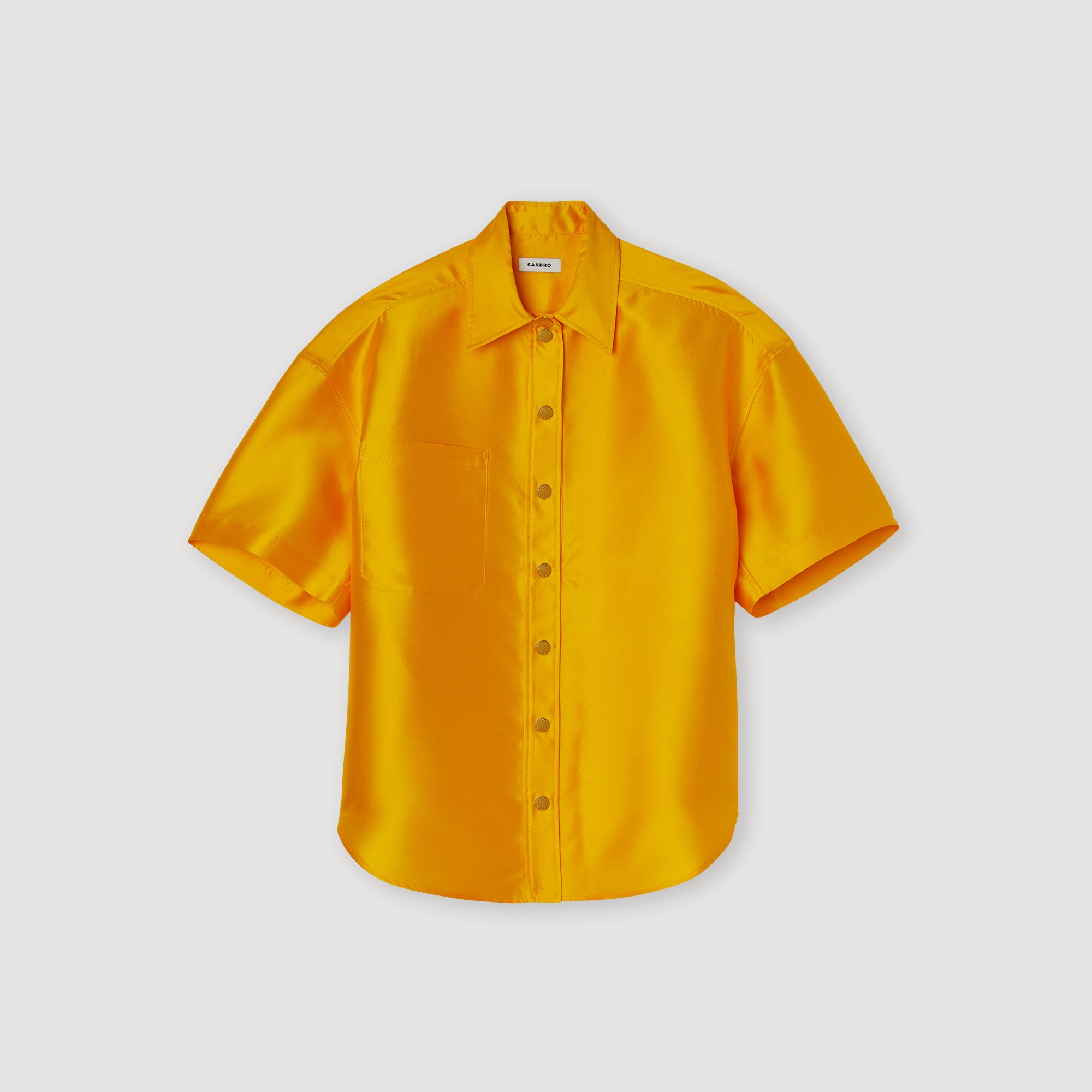 Oversized satin shirt - 1