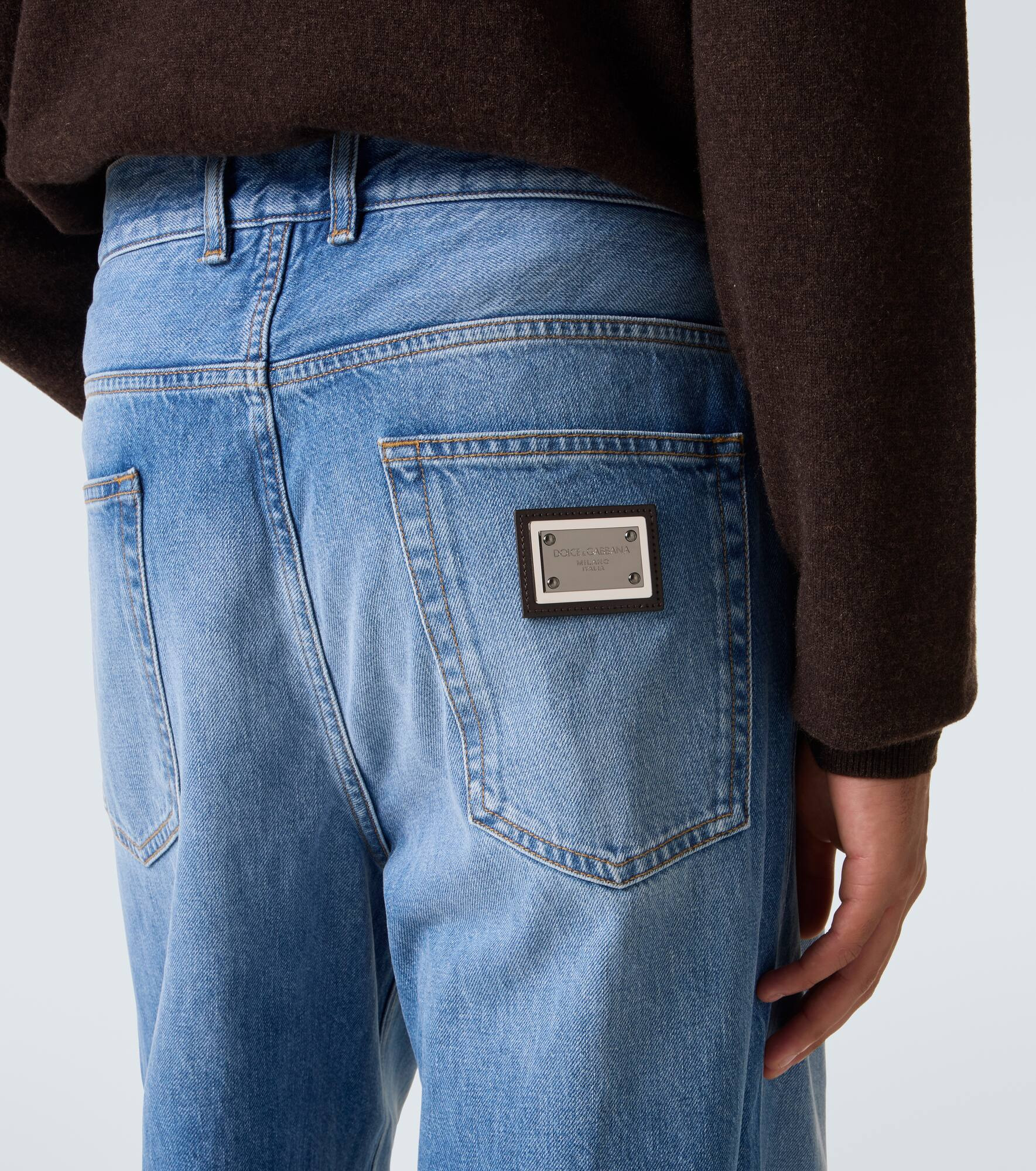 Mid-rise wide-leg jeans - 6
