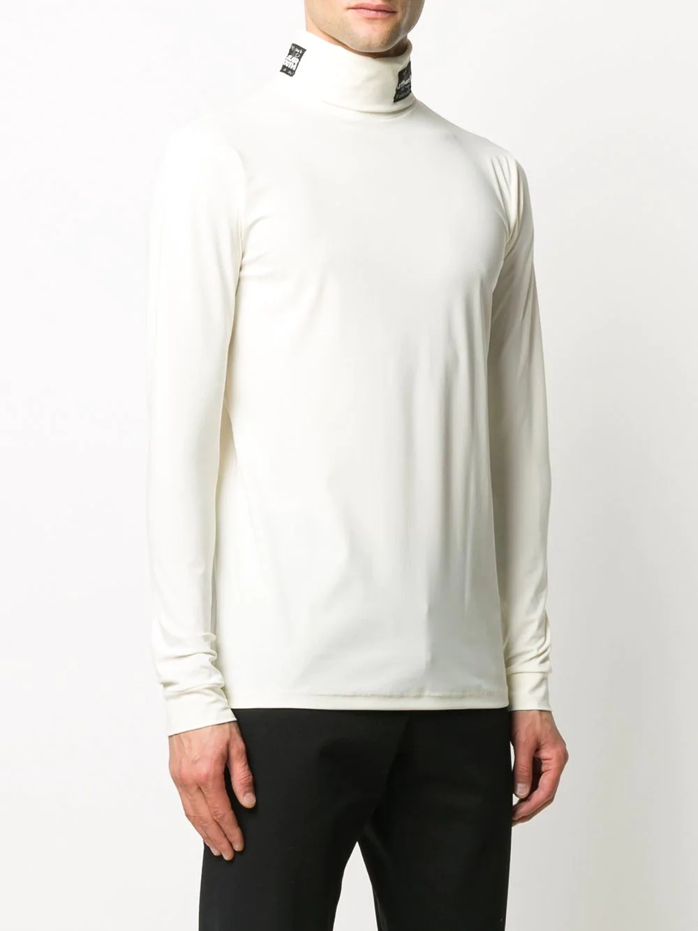 roll neck fitted jumper in fine knit - 3