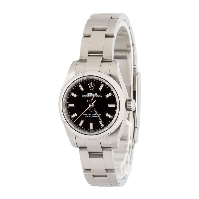 Ladies Rolex Oyster Perpetual 26 176200 Black Dial - 2
